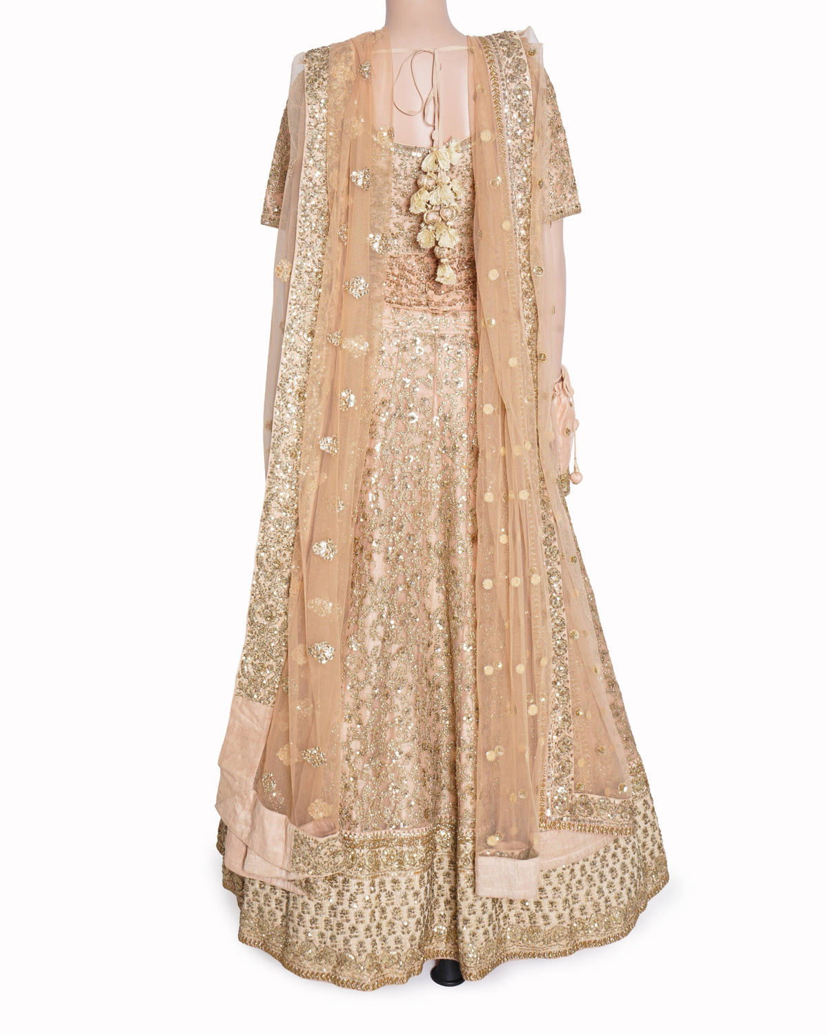 Sabyasachi light peach embroidered lehenga set of 5