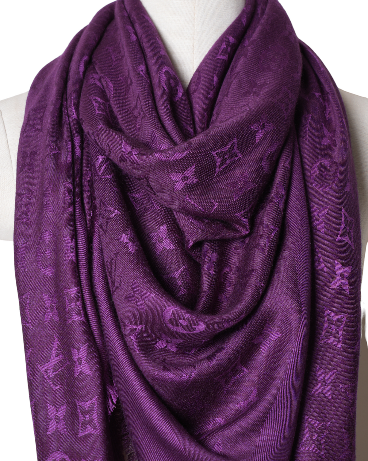 Louis Vuitton Purple Women Monogram Shawl