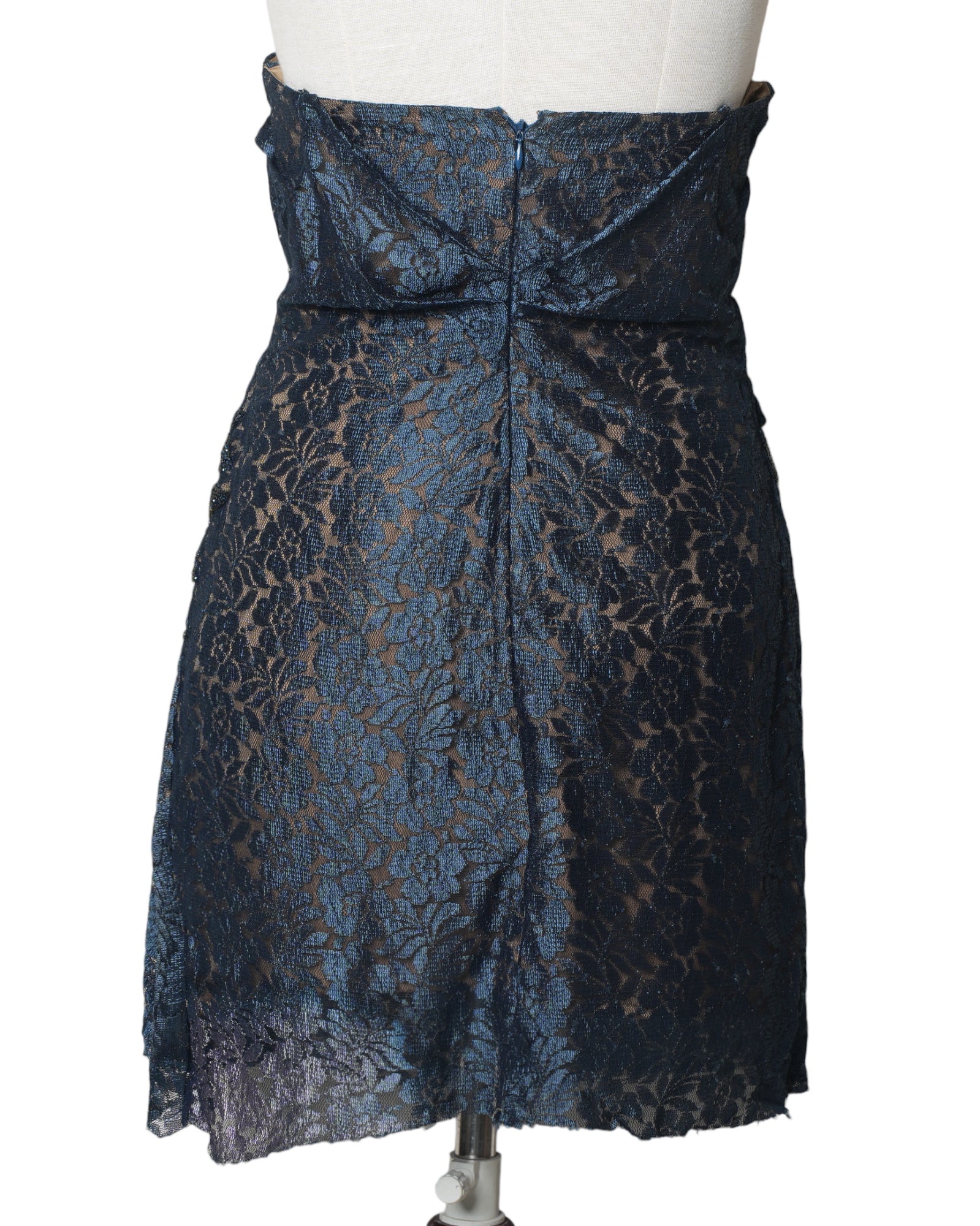 Falguni & Shane Peacock Strapless Lace Mini Dress