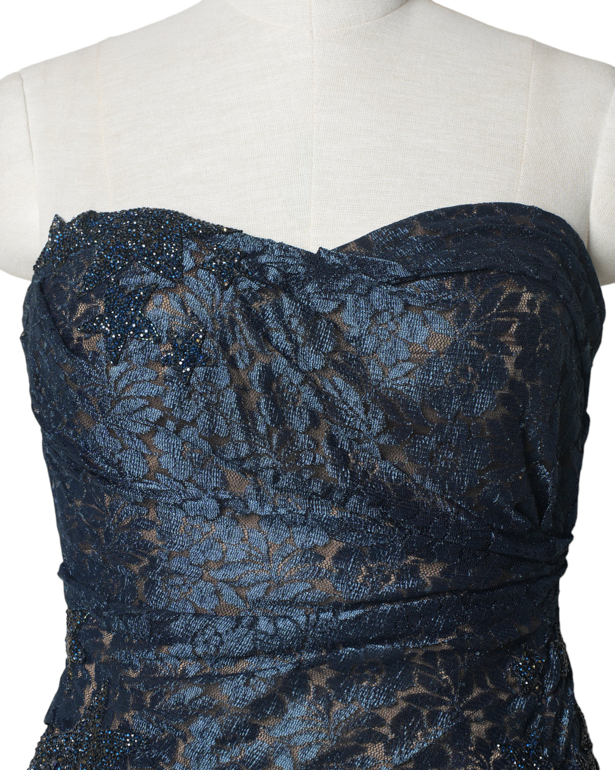 Falguni & Shane Peacock Strapless Lace Mini Dress