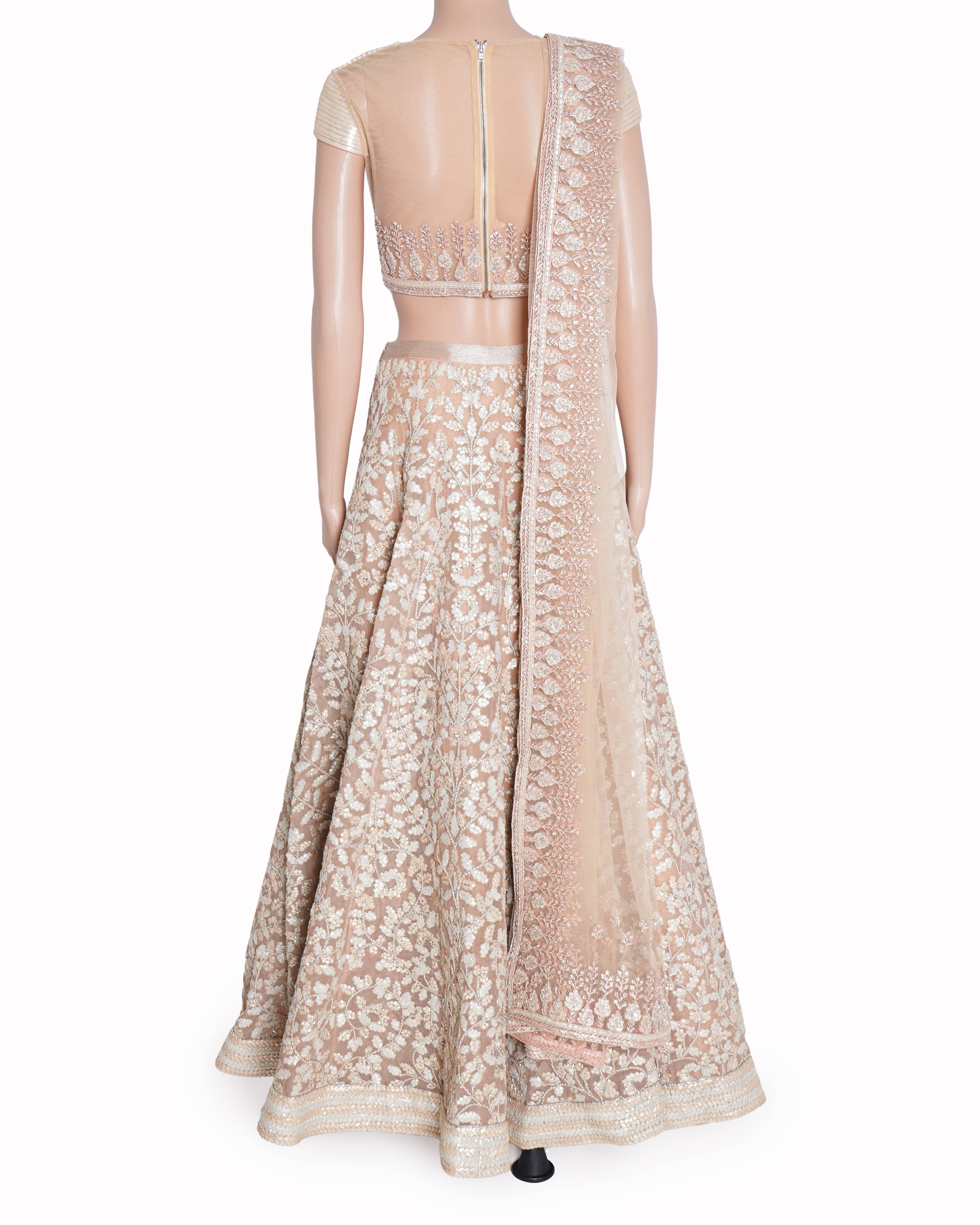 Shantanu and nikhil blush embroidered lehenga set