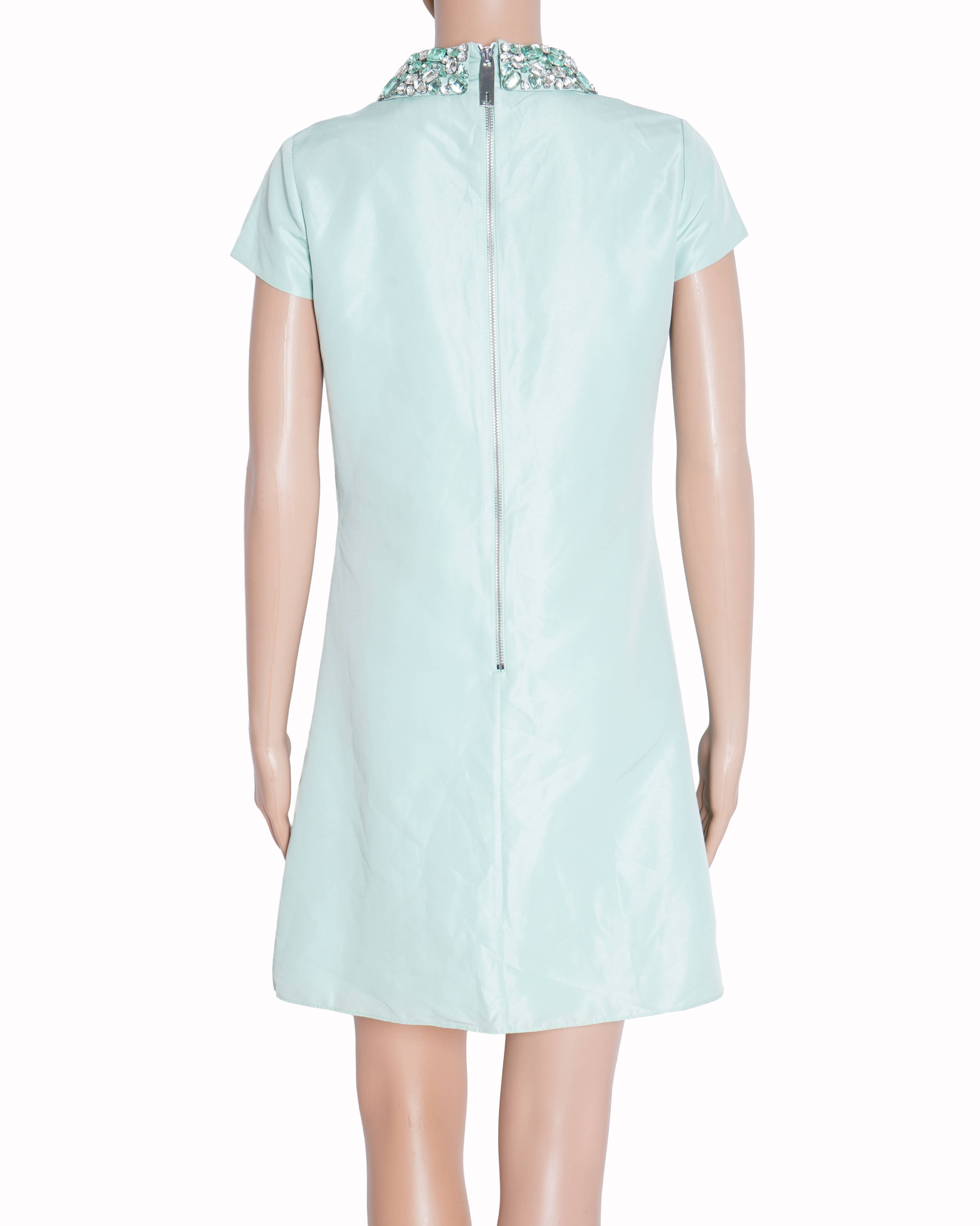 Ted Baker Embellished Collar Mint Green Dress