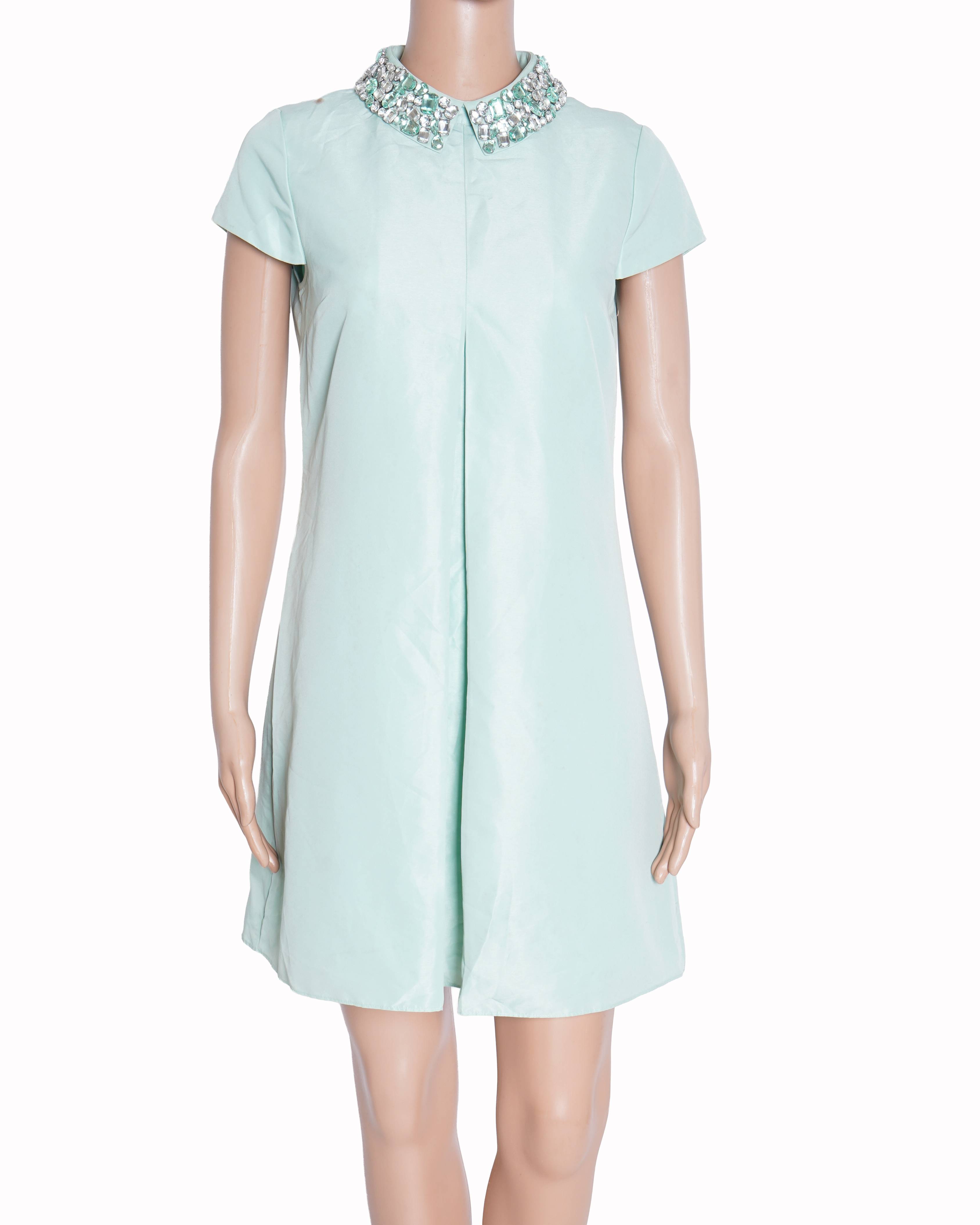 Ted Baker Embellished Collar Mint Green Dress