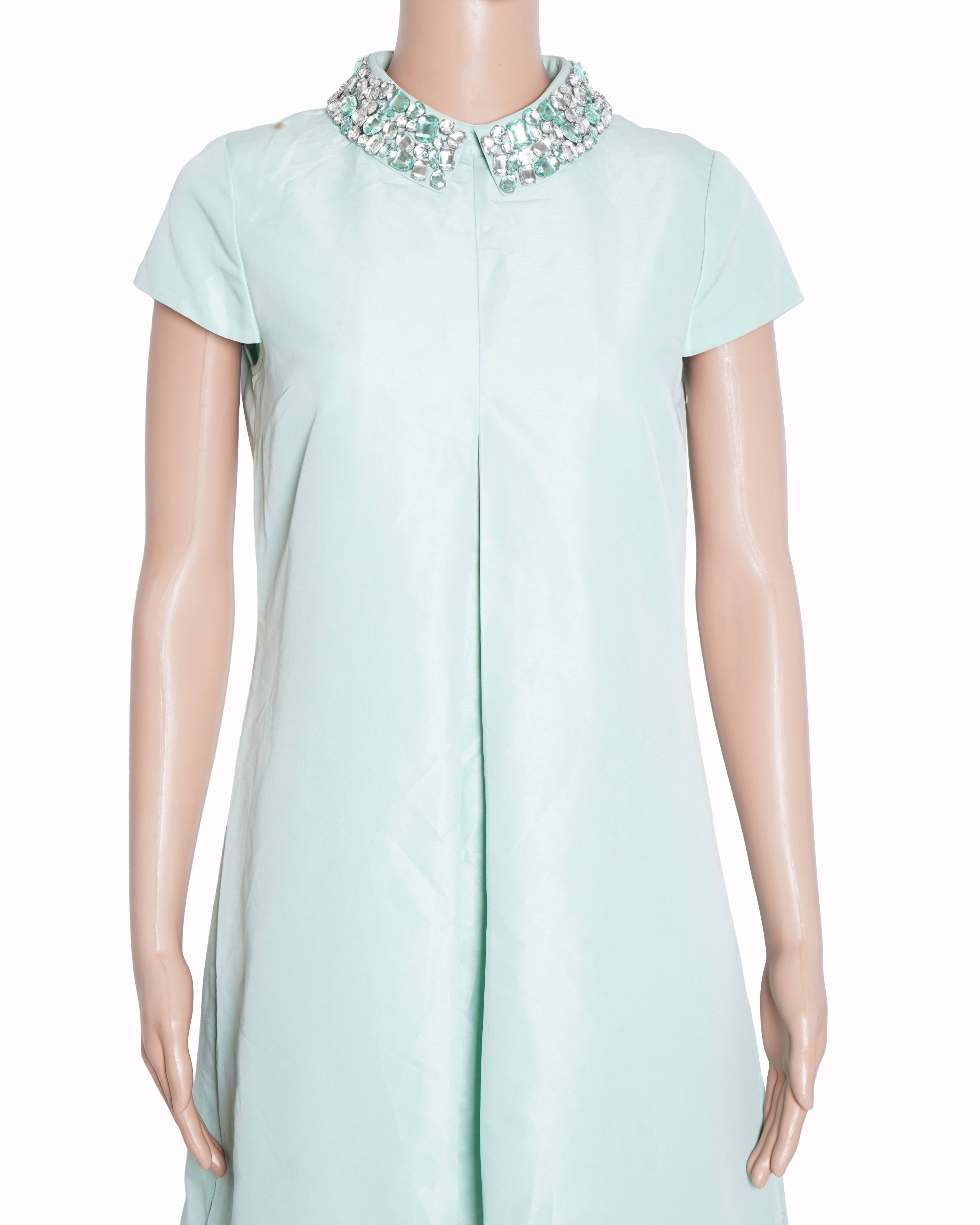 Ted Baker Embellished Collar Mint Green Dress