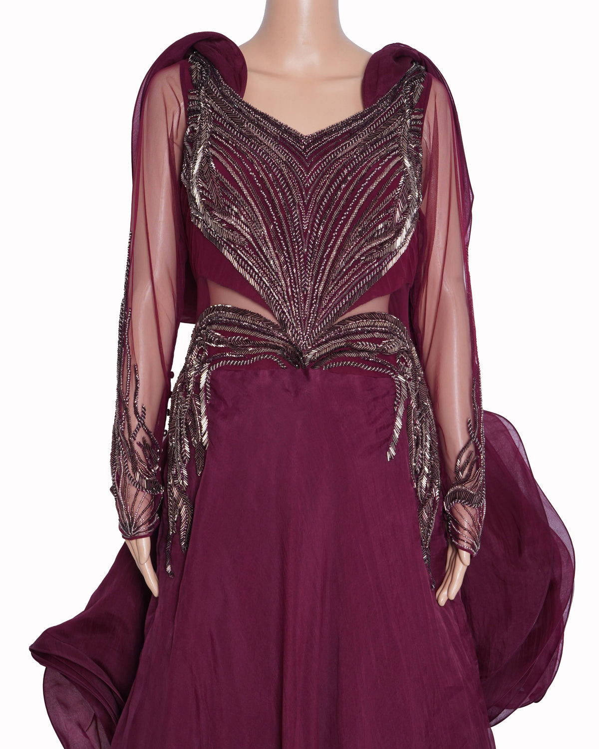 Gaurav Gupta Gown In Burgundy