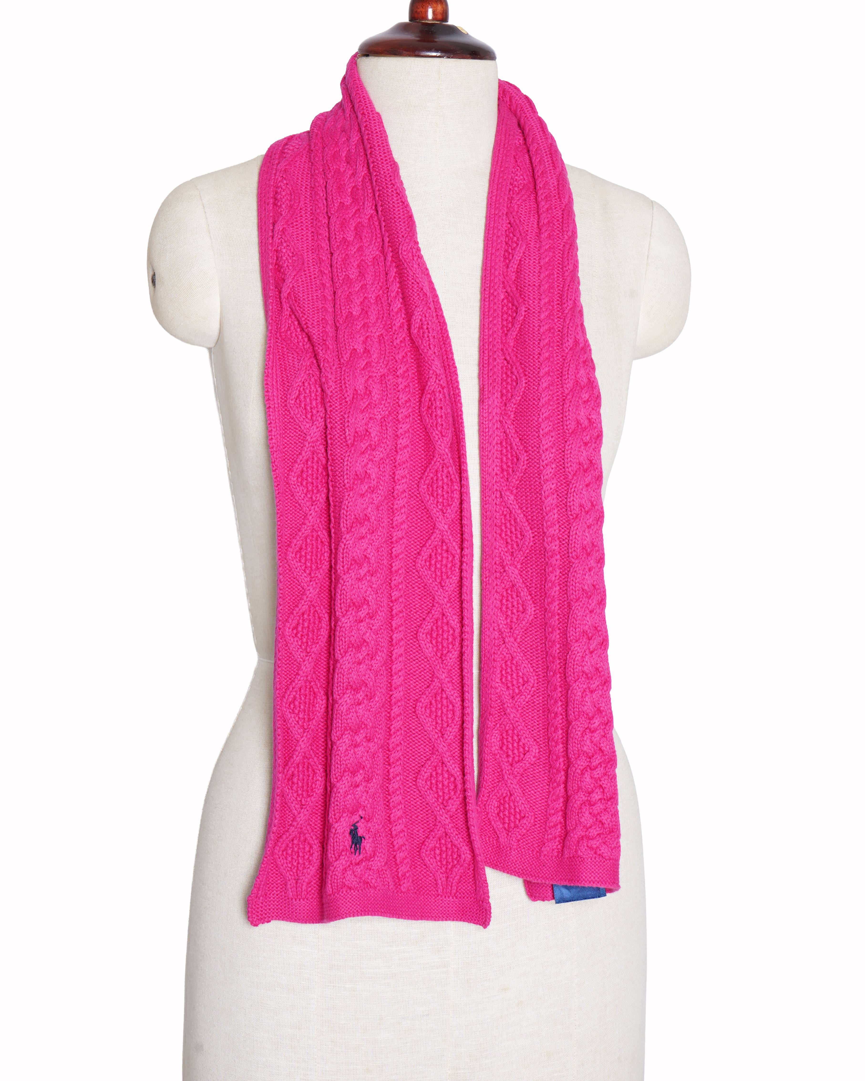 Ralph lauren cable knit scarf