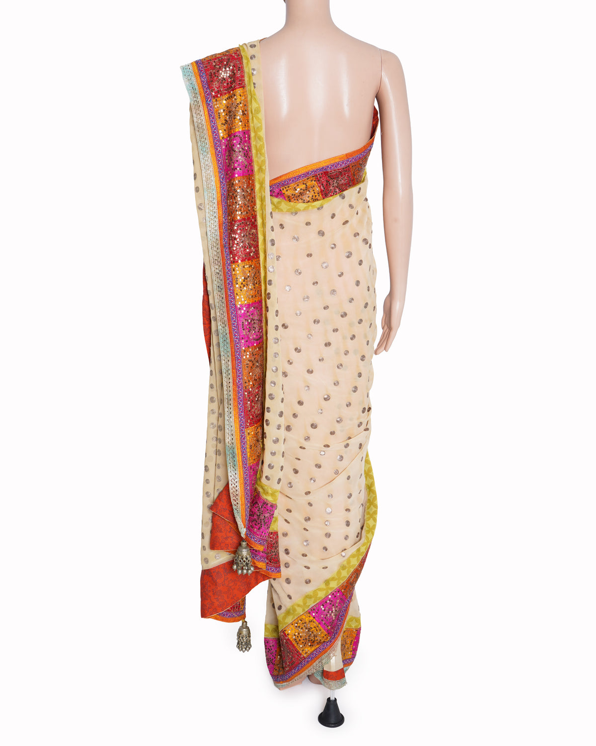 Anamika Khanna Sequin Thick Border Saree