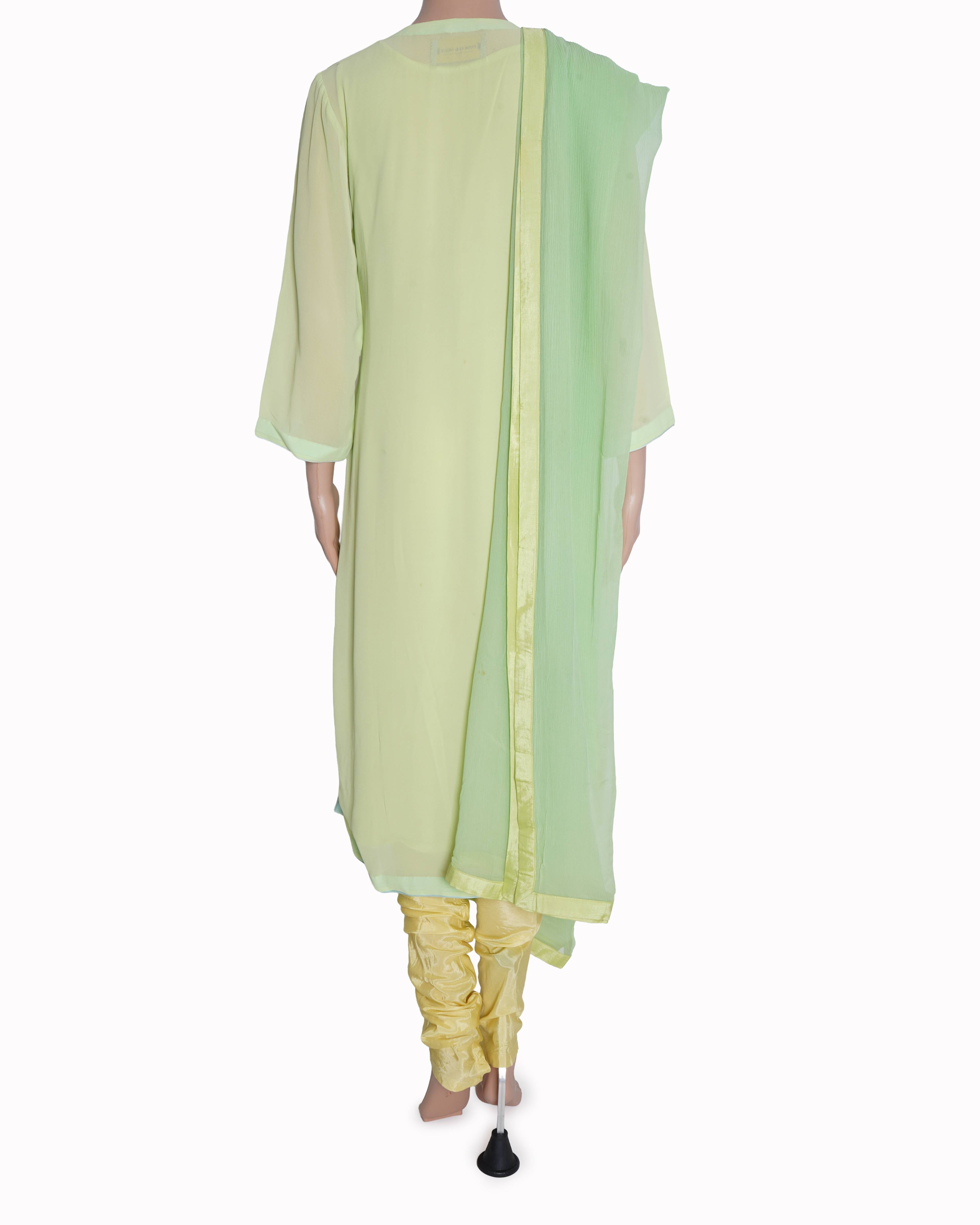 Pankaj & Nidhi green kurti Set of 3