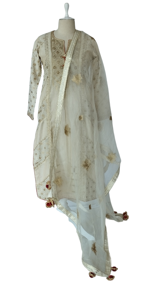 Simar Dugal Beige Kurta Set