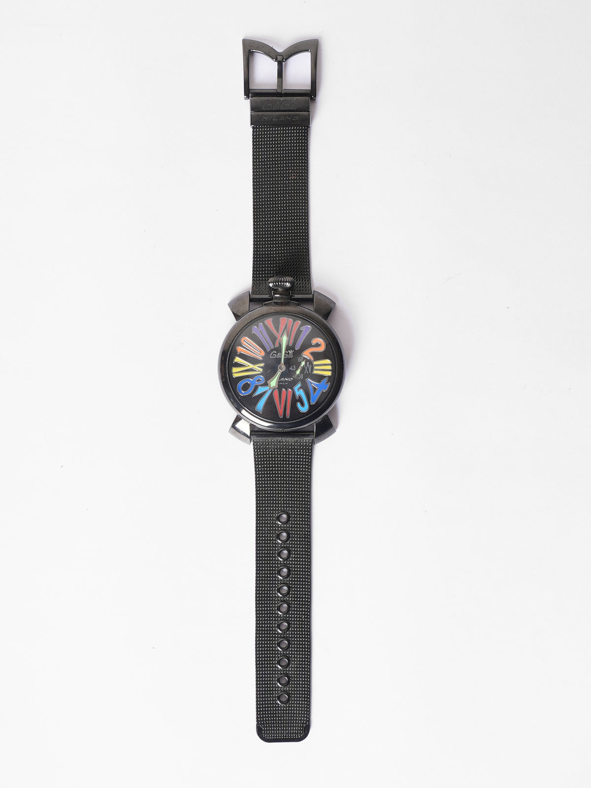 Gaga Milano Men's Black Slim 46mm Watch