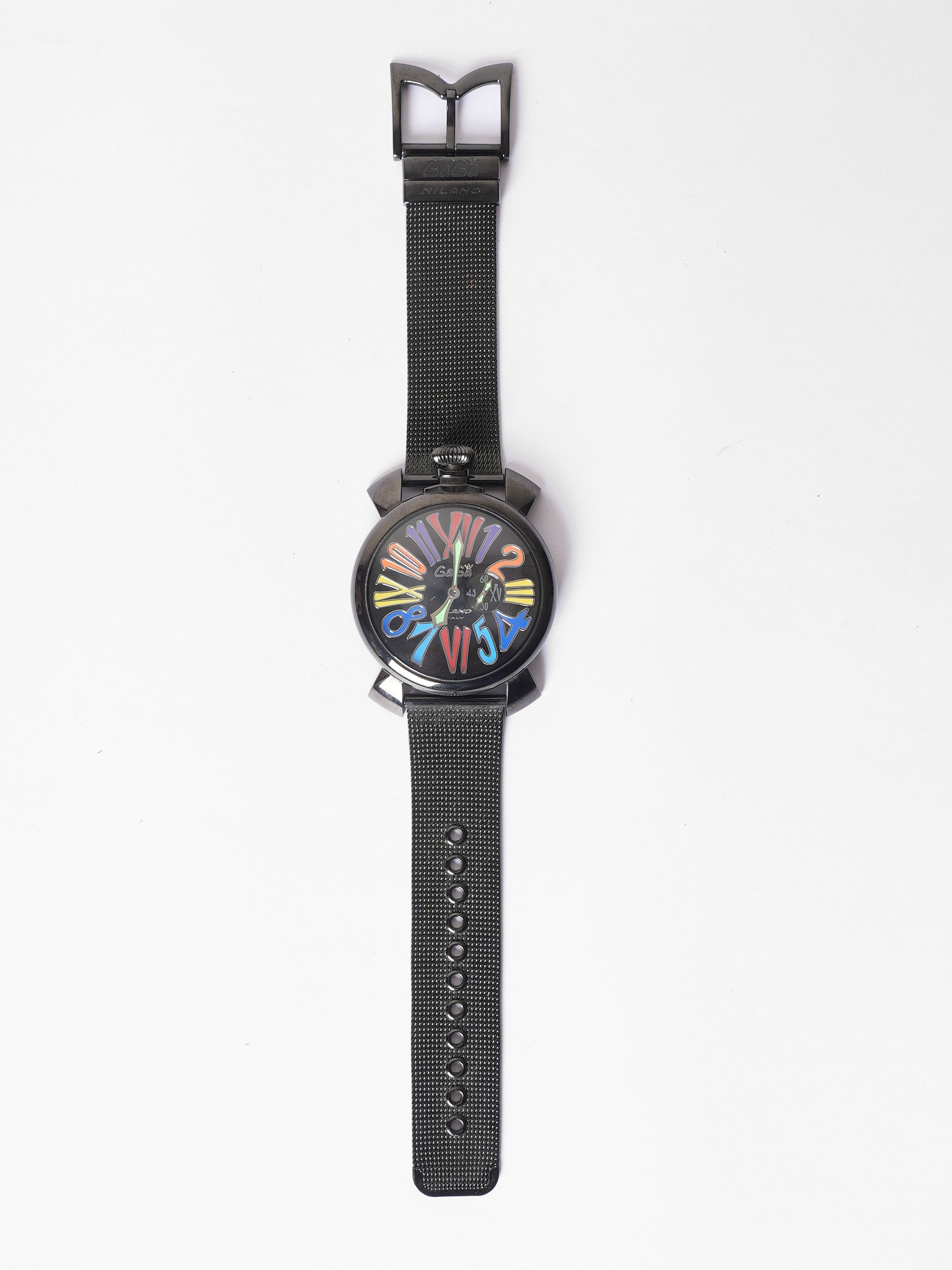 Gaga Milano Men's Black Slim 46mm Watch