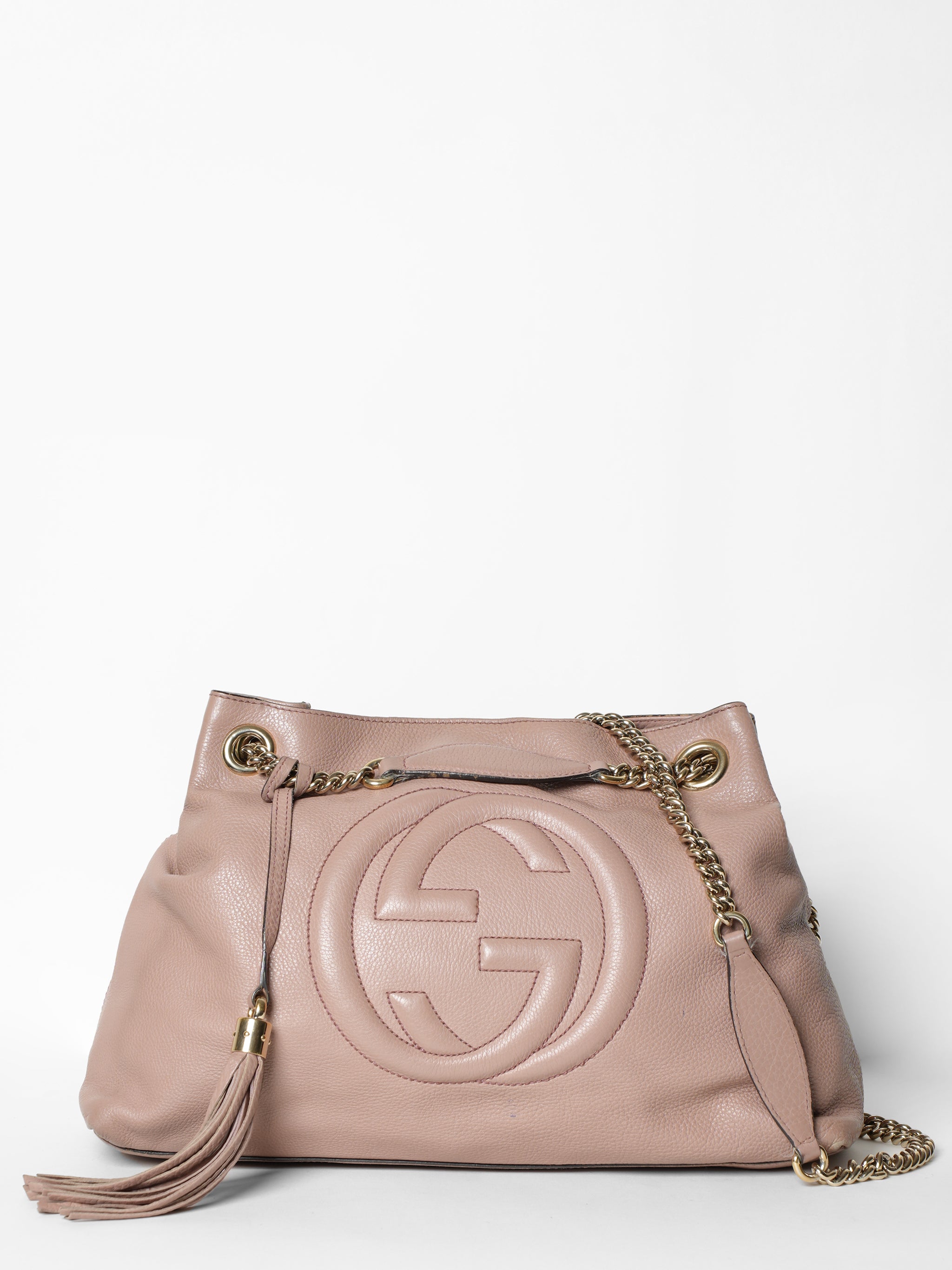 Gucci Old Rose Leather Soho Tote Bag