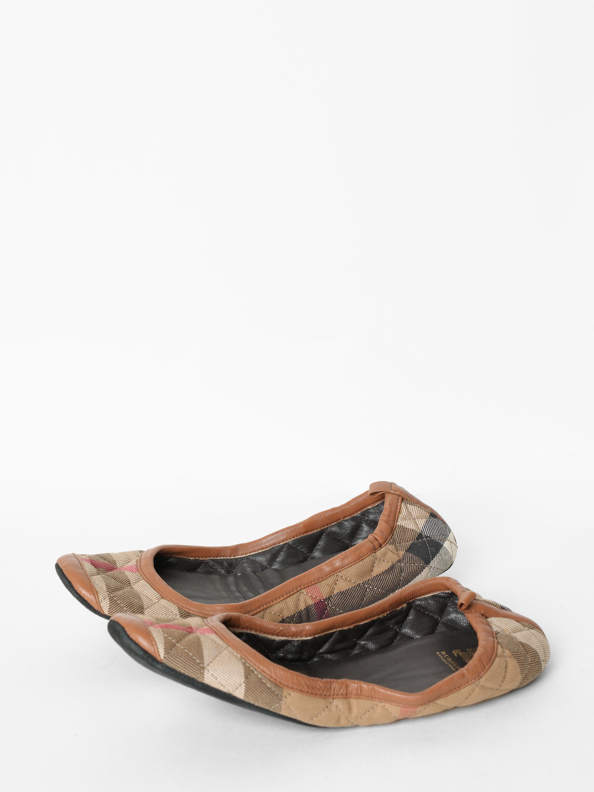 Burberry Ballet Flat Foldable Home Shoes/ Flight Shoes