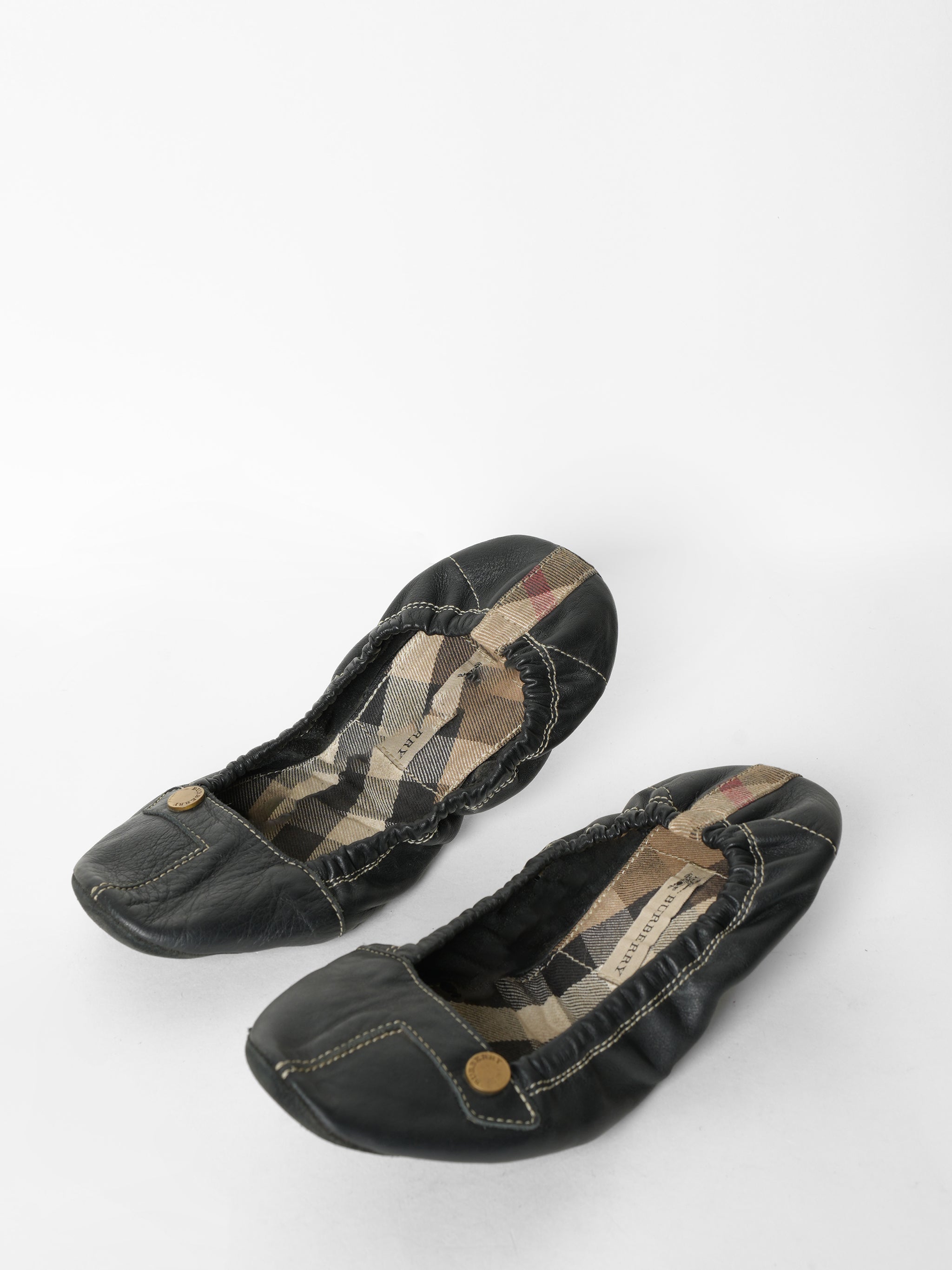 Burberry Ballet Flat Foldable Home Shoes / Flight Shoes
