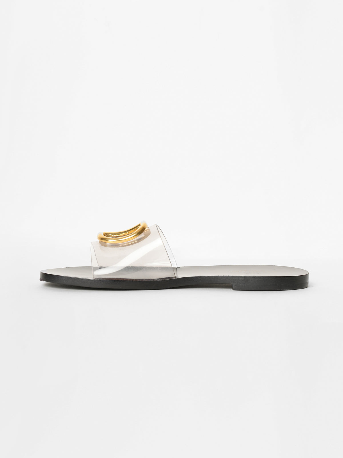 New Valentino Garavani Transparent V-logo Slides