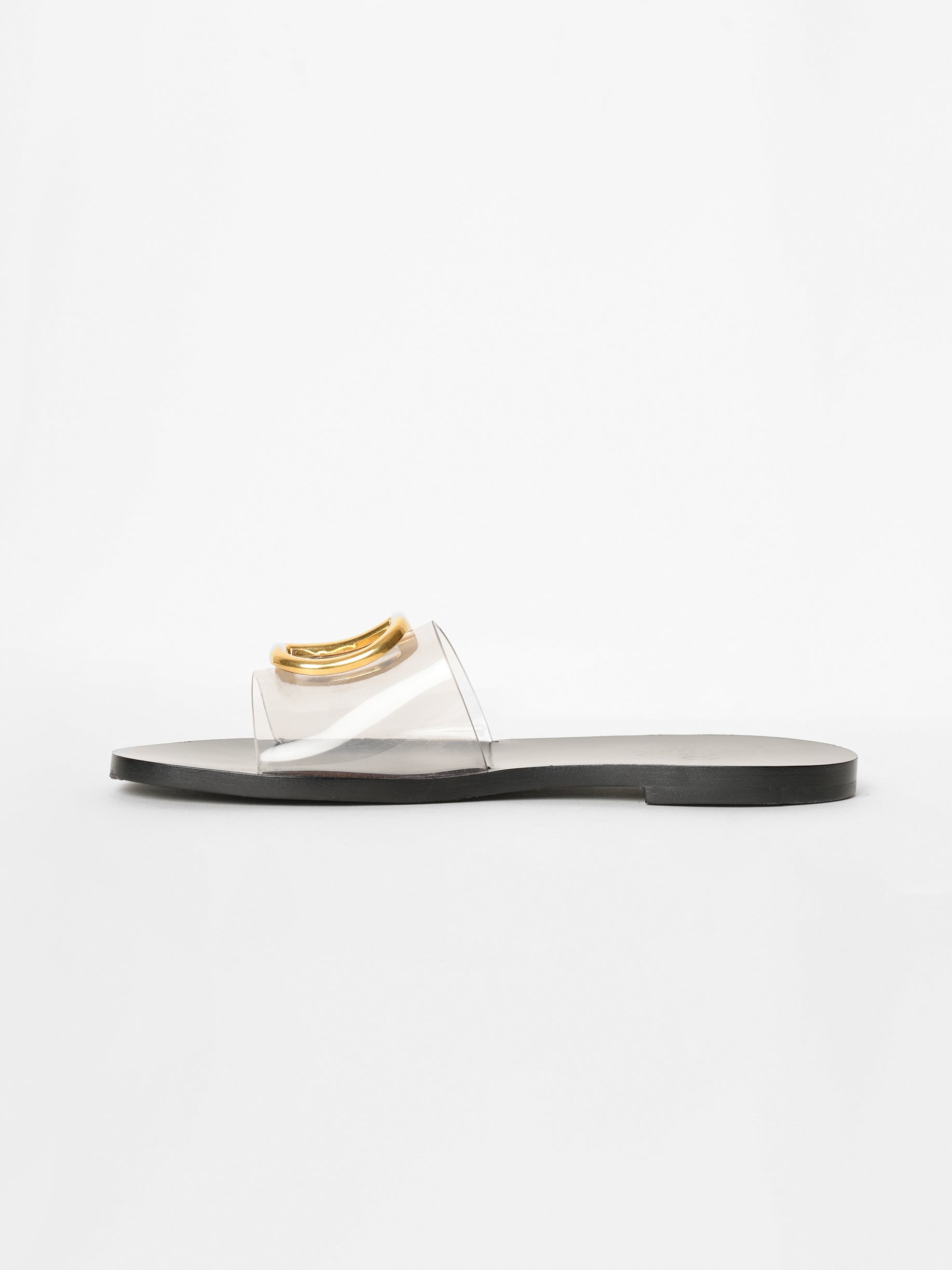 New Valentino Garavani Transparent V-logo Slides