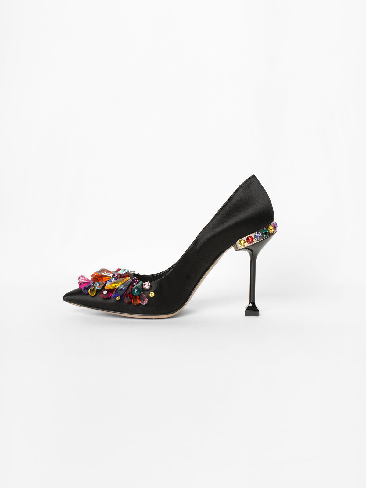 *New* Miu Miu Shoes In Candy Crush Embelishment Multi Colour Crystal Mules