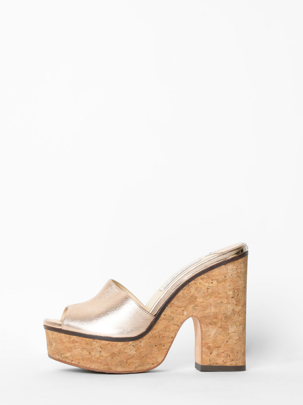 Jimmy Choo Deedee 125 Metallic Wedge Sandals