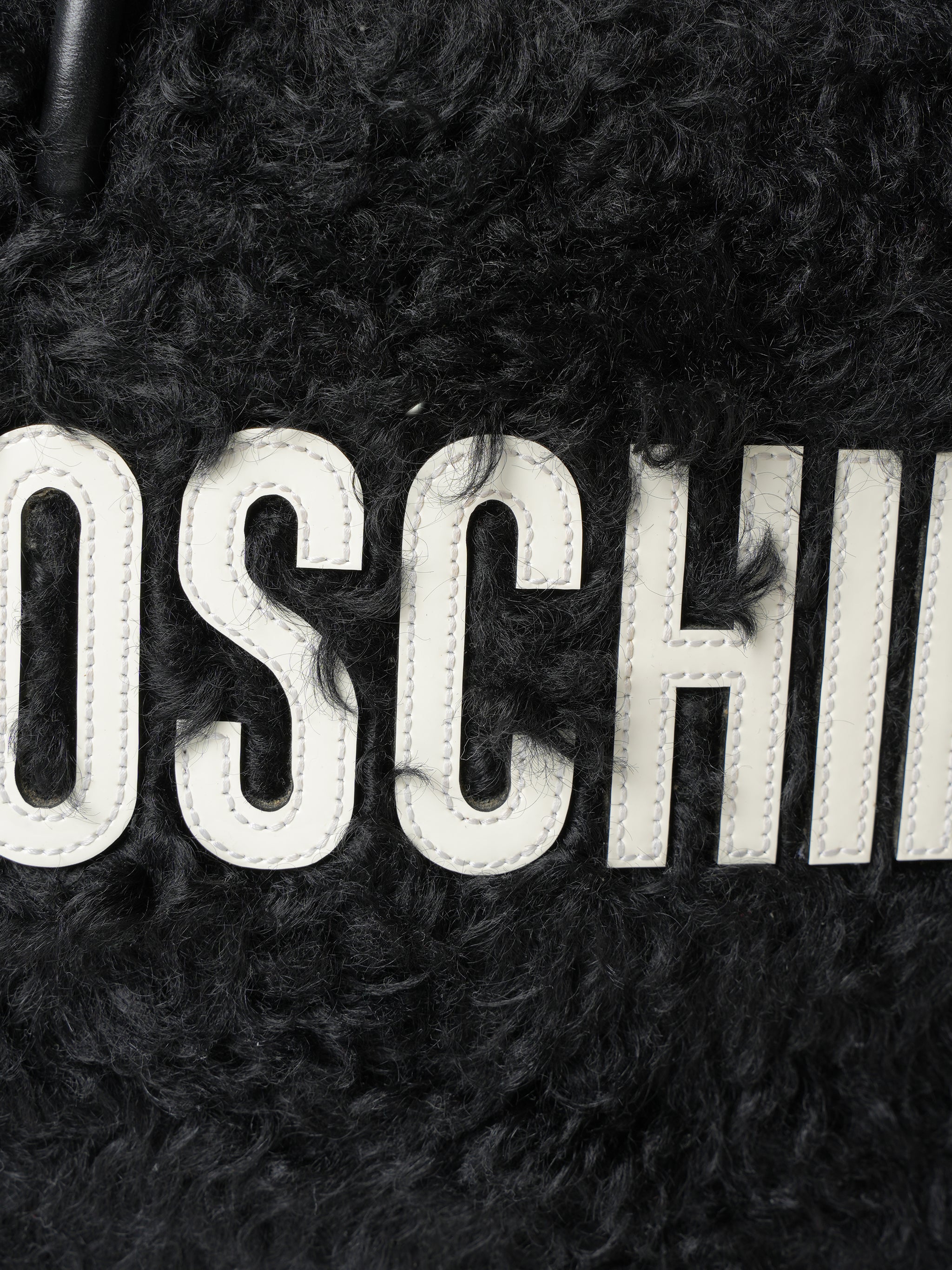 Moschino Black Fur Bag