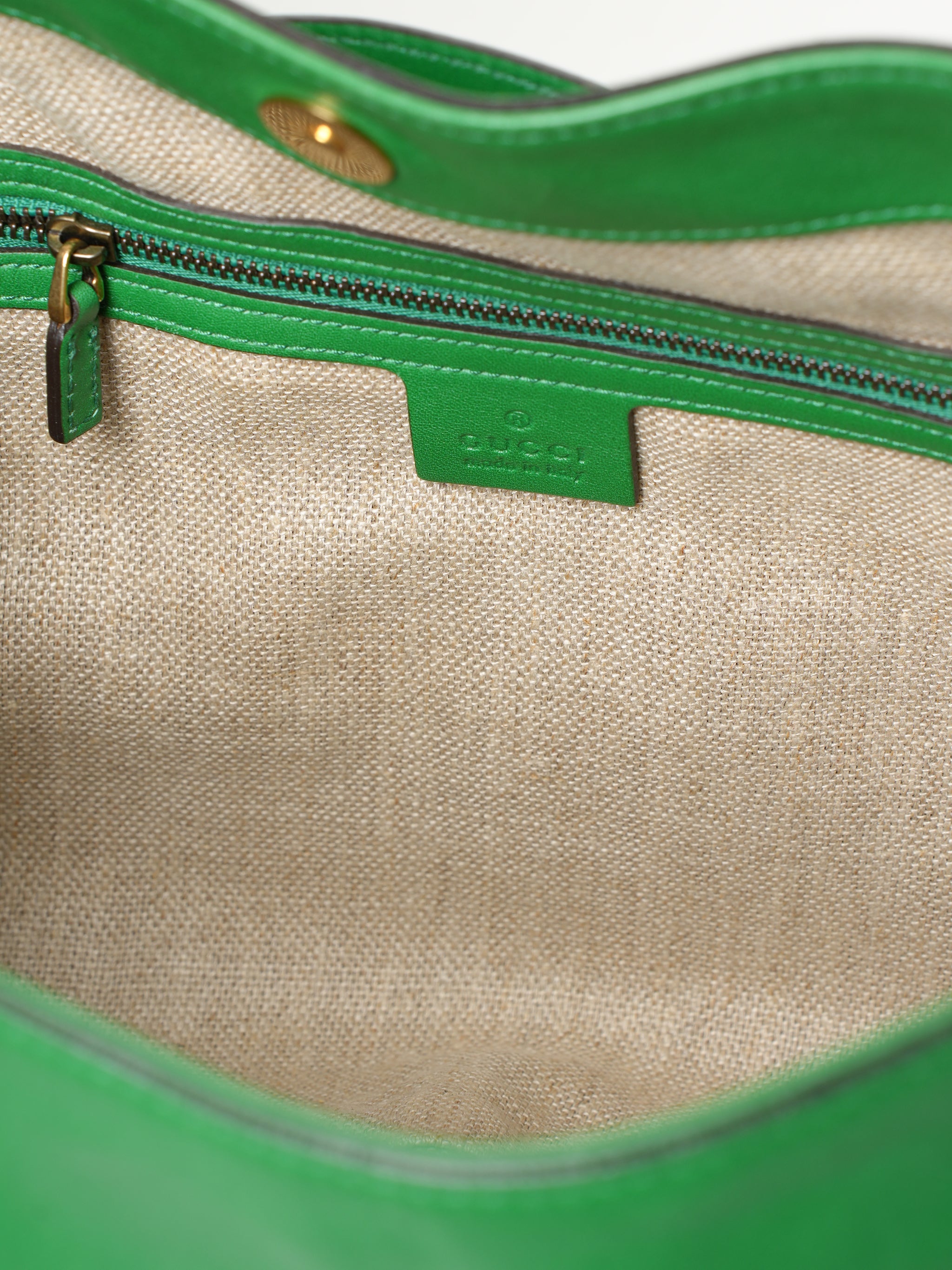 Gucci Green Leather 1970 Shoulder Bag