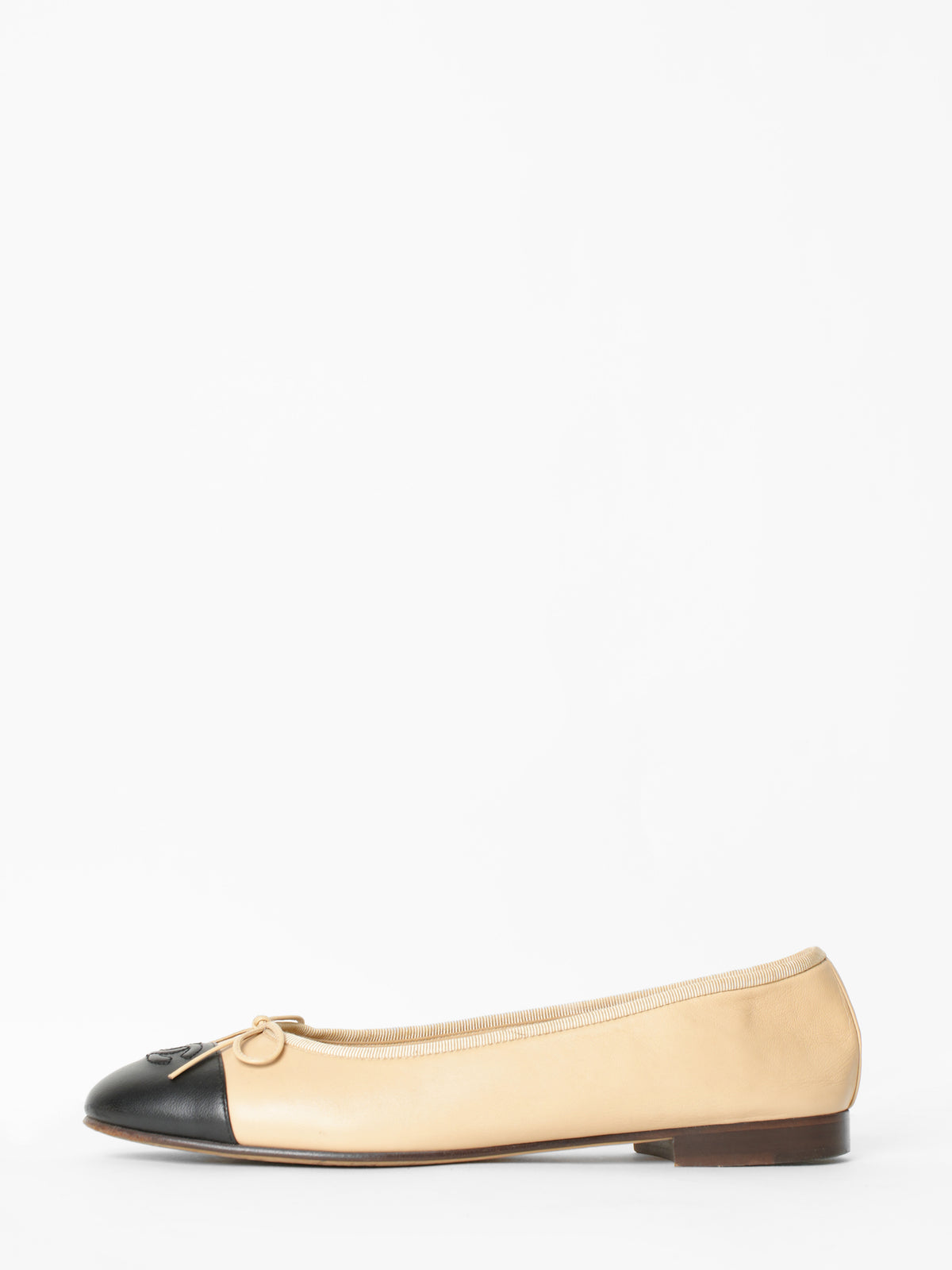 Chanel Cambon Leather Ballet Flats