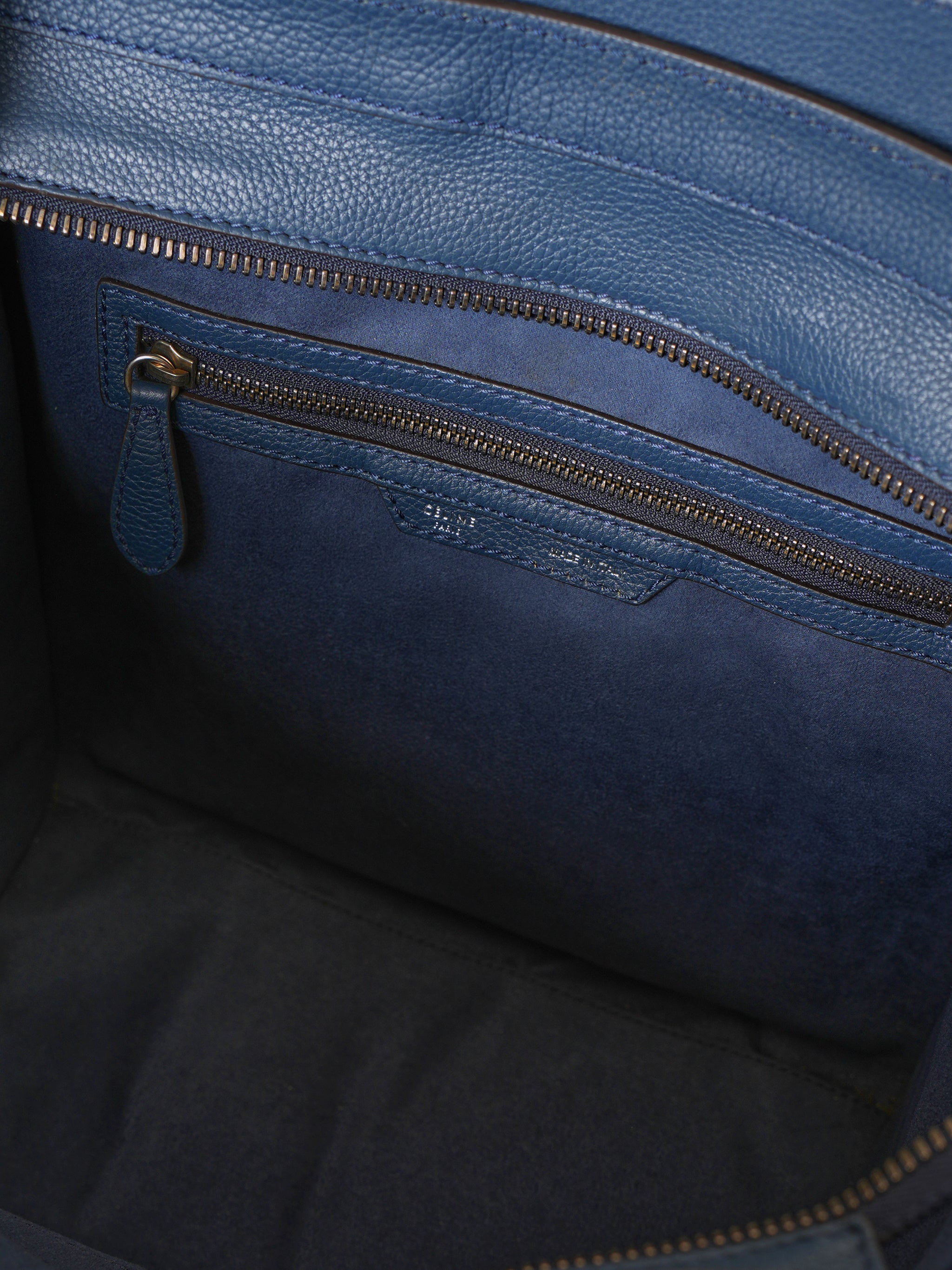 Celine Blue Luggage Leather Hand Bag