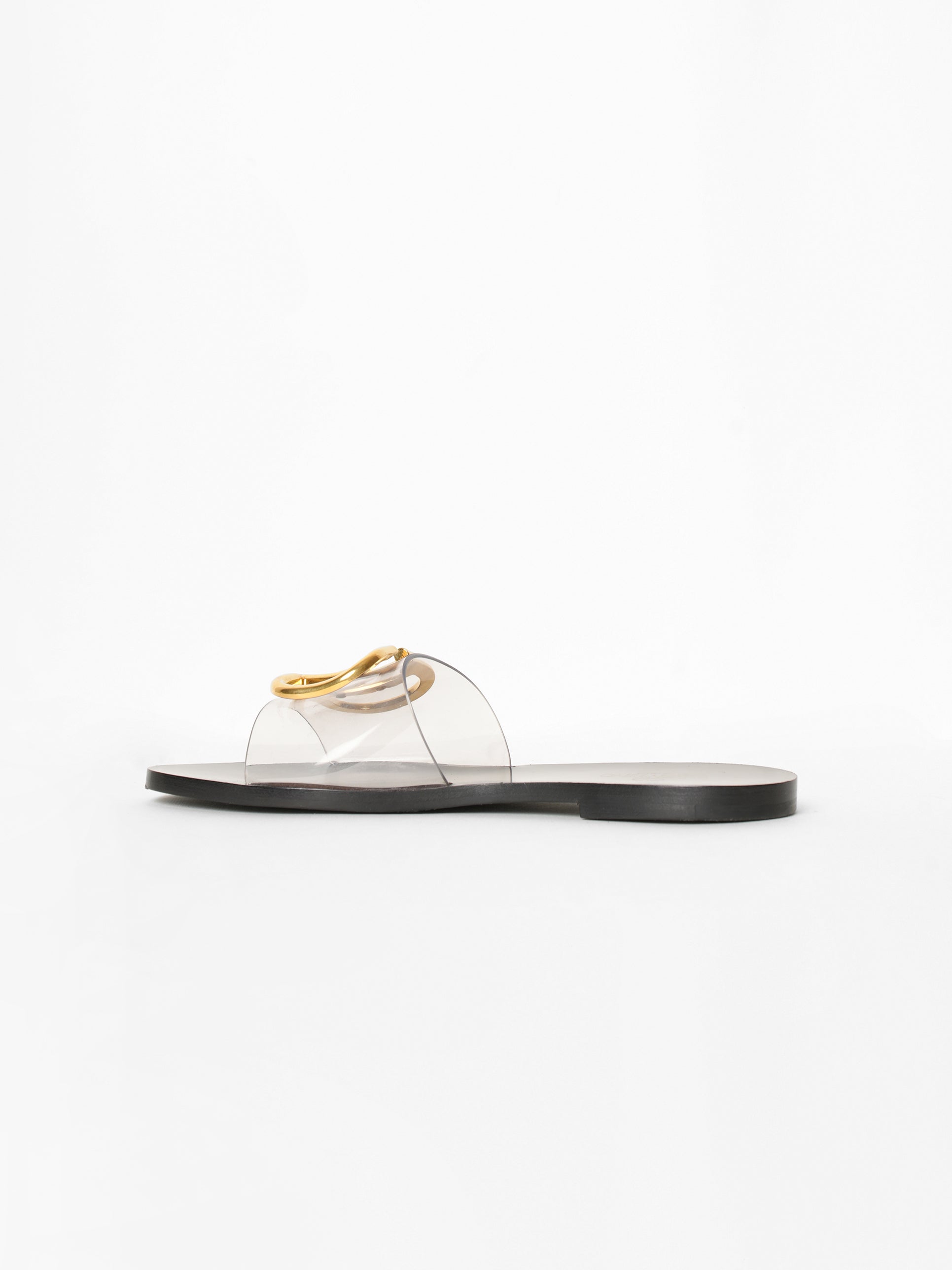 New Valentino Garavani Transparent V-logo Slides