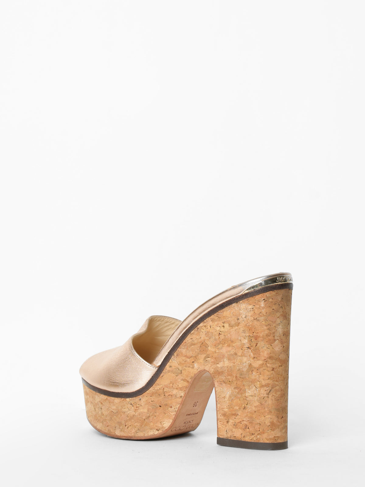Jimmy Choo Deedee 125 Metallic Wedge Sandals