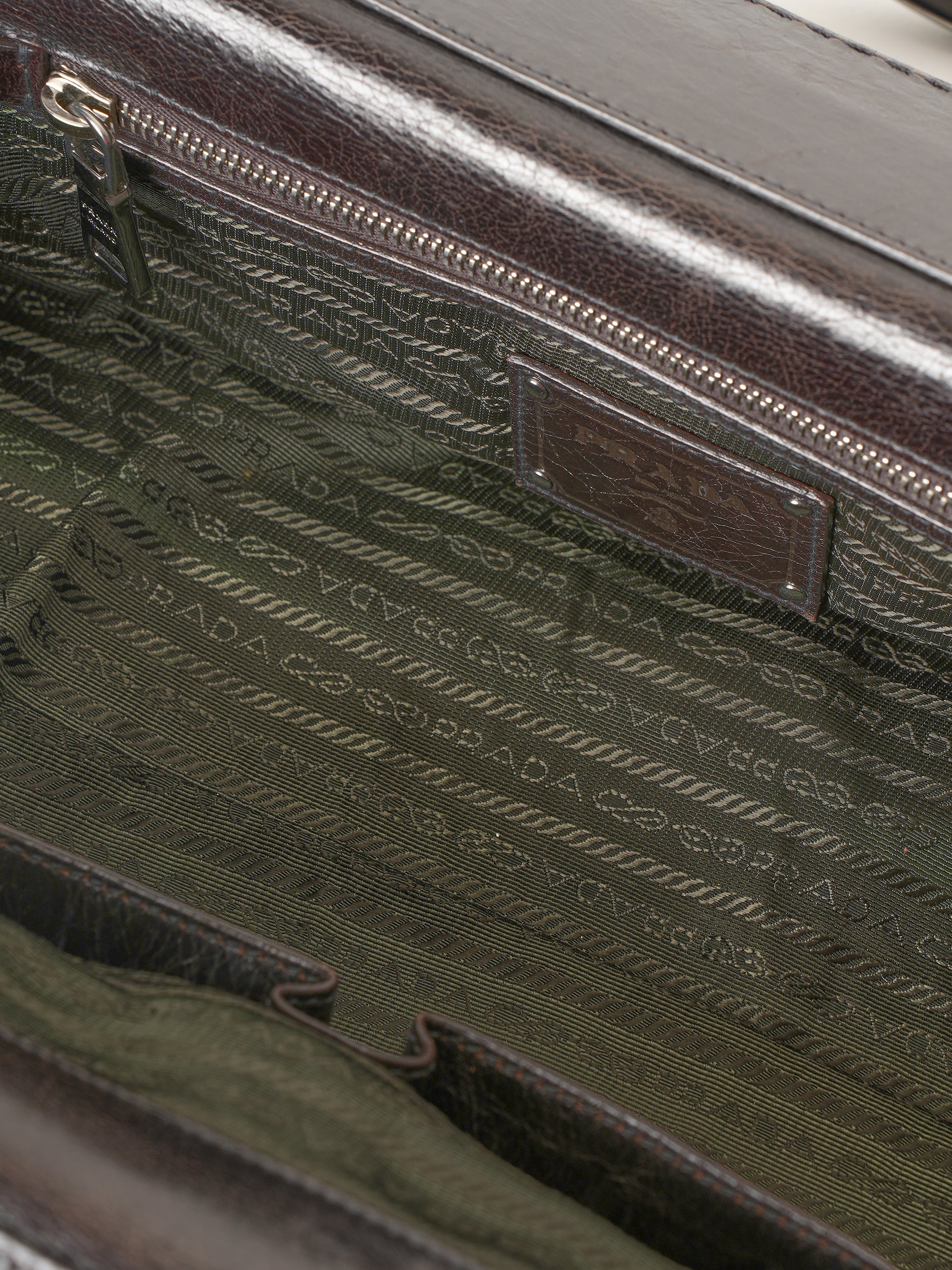 Prada Bauletto Handbag Black in Leather with Silver-tone - US