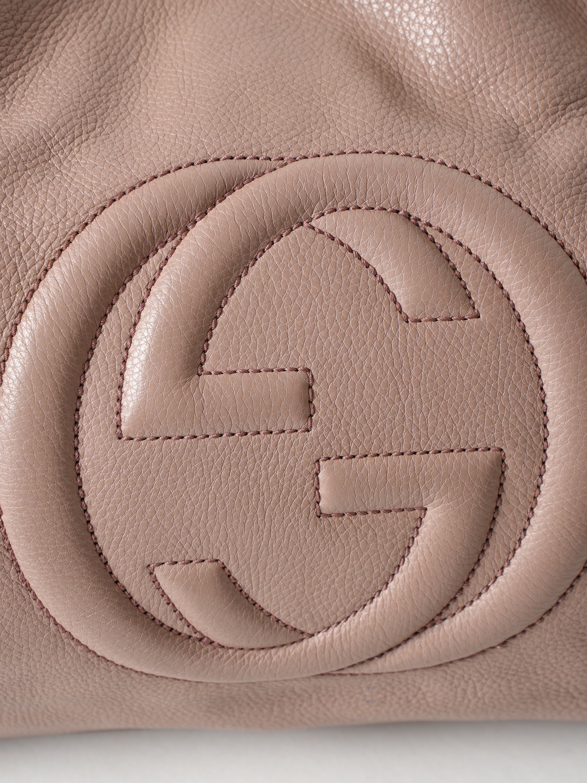 Gucci Old Rose Leather Soho Tote Bag