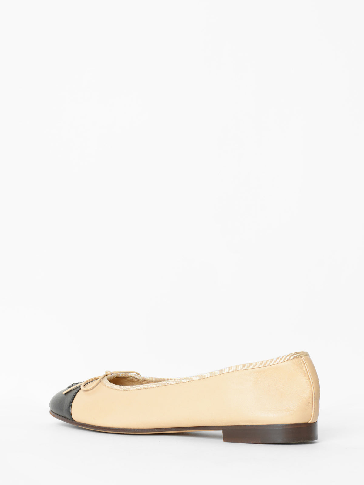 Chanel Cambon Leather Ballet Flats