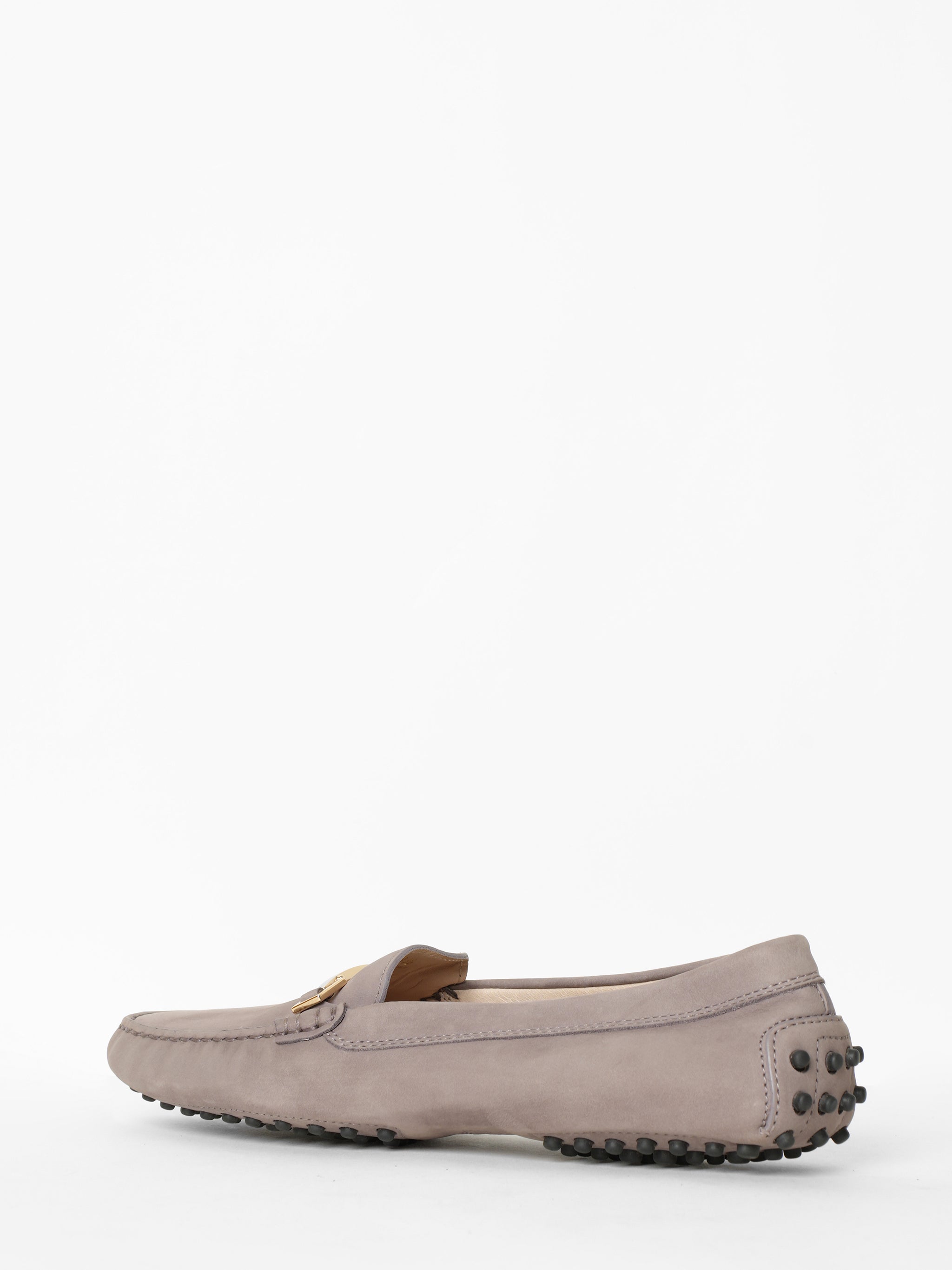 Tod's Beige Leather Buckle Slip On Loafers