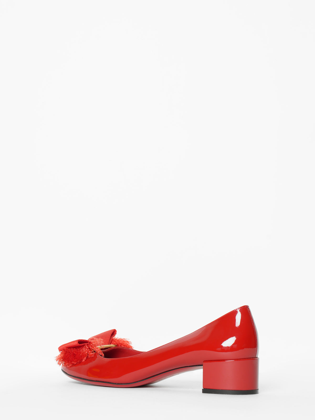 Ferragamo Red Shoes With Signature Vara Bow