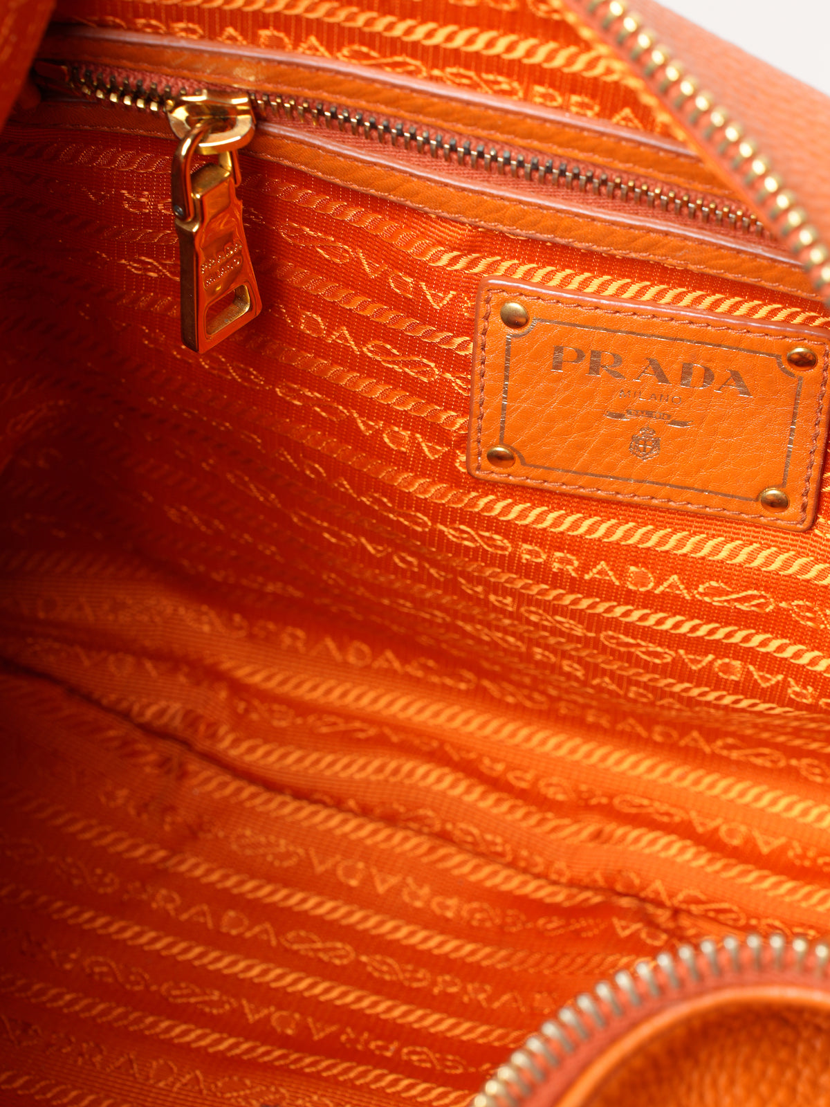 Prada Vitello Daino Hobo Papaya