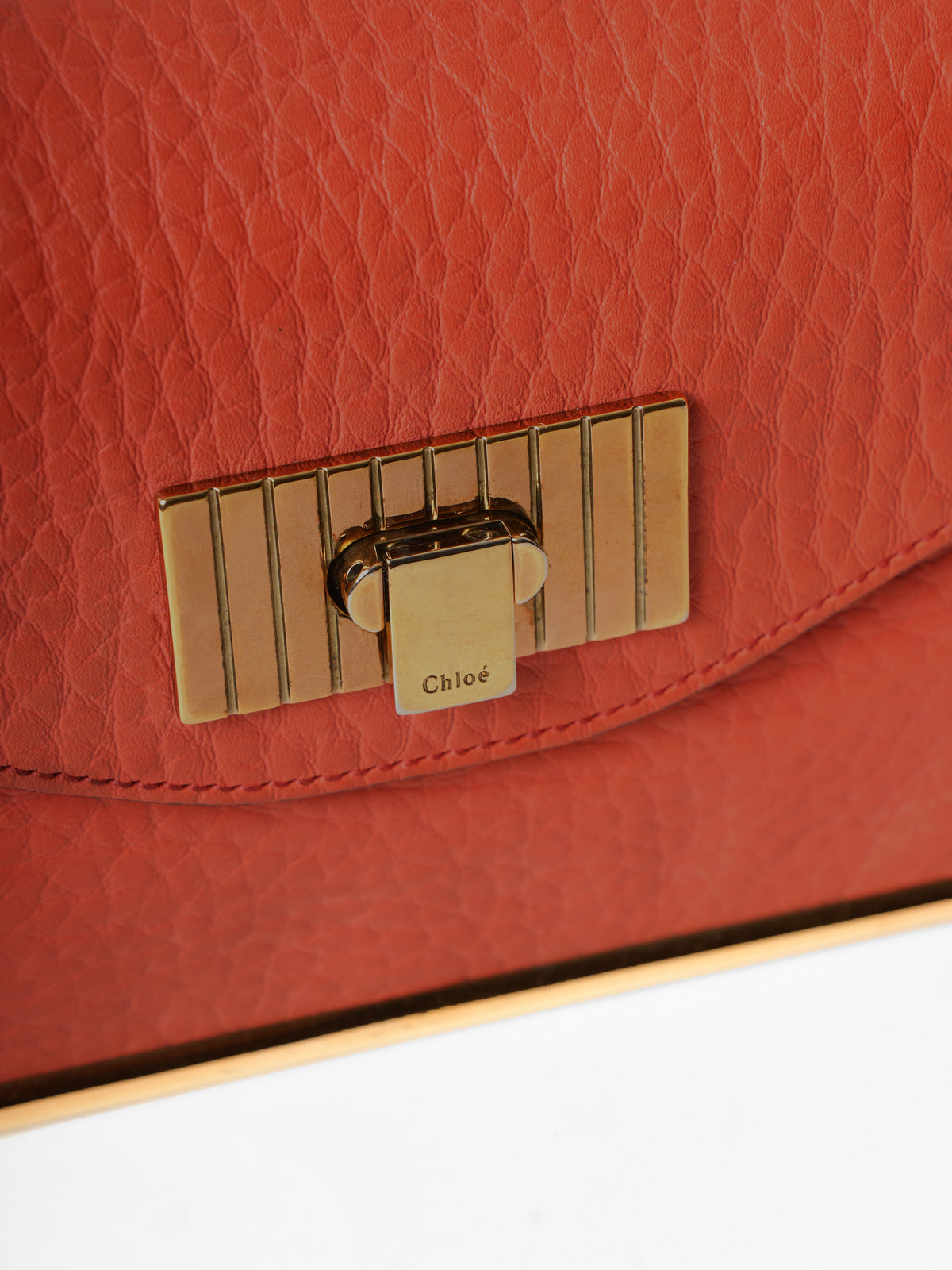 Chloe Sally Grained Leather Clutch Bag