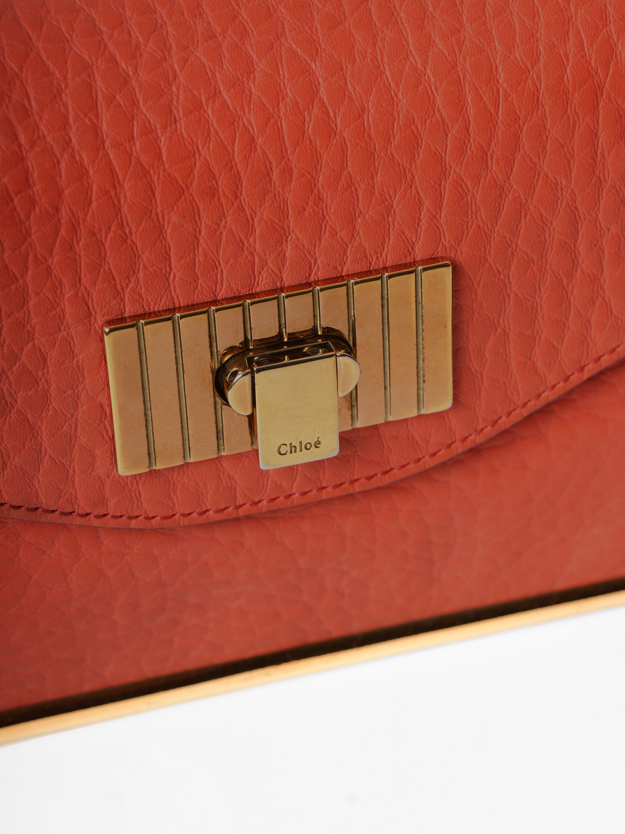 Chloe Sally Grained Leather Clutch Bag