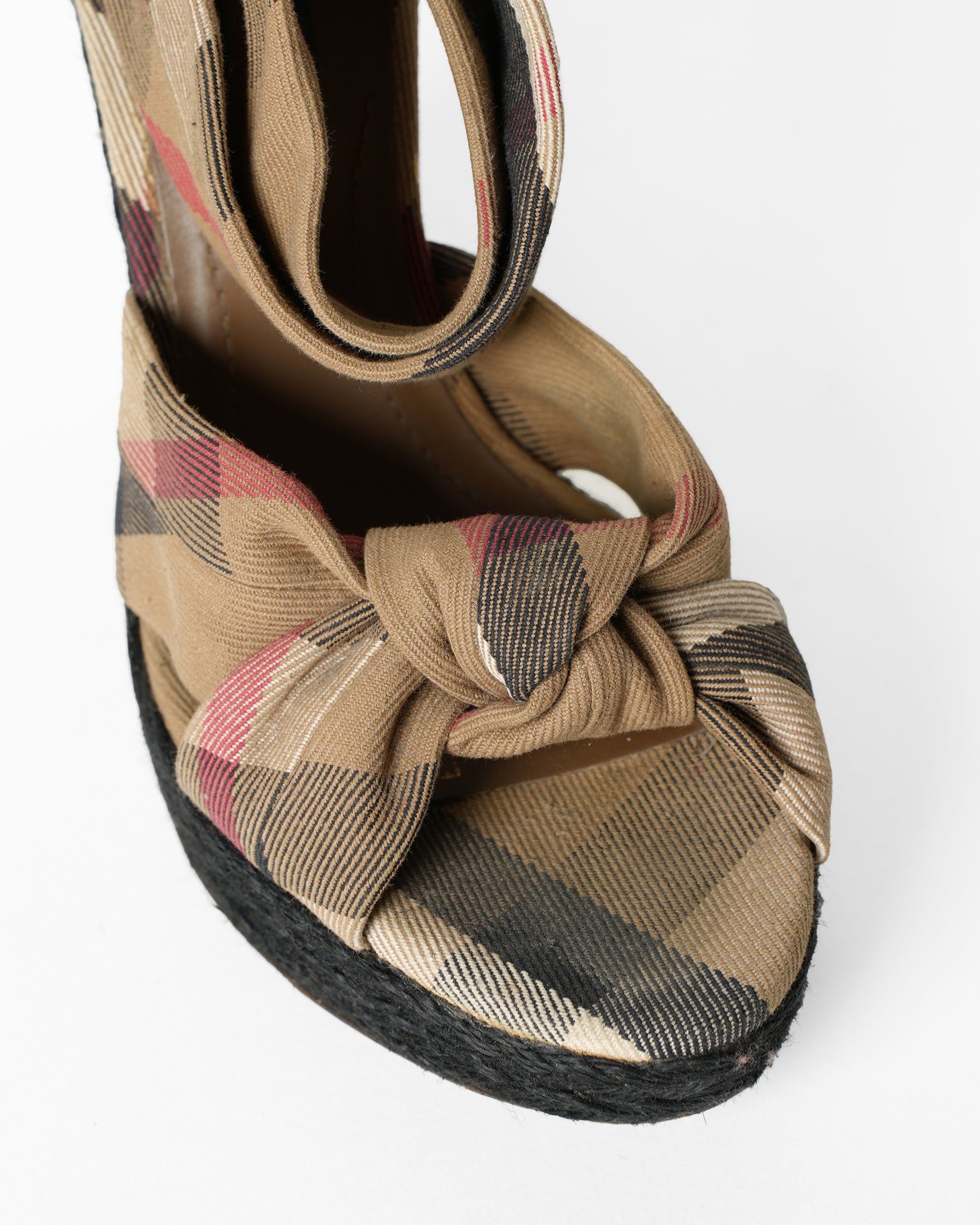 Burberry Nova Check Canvas Wedges