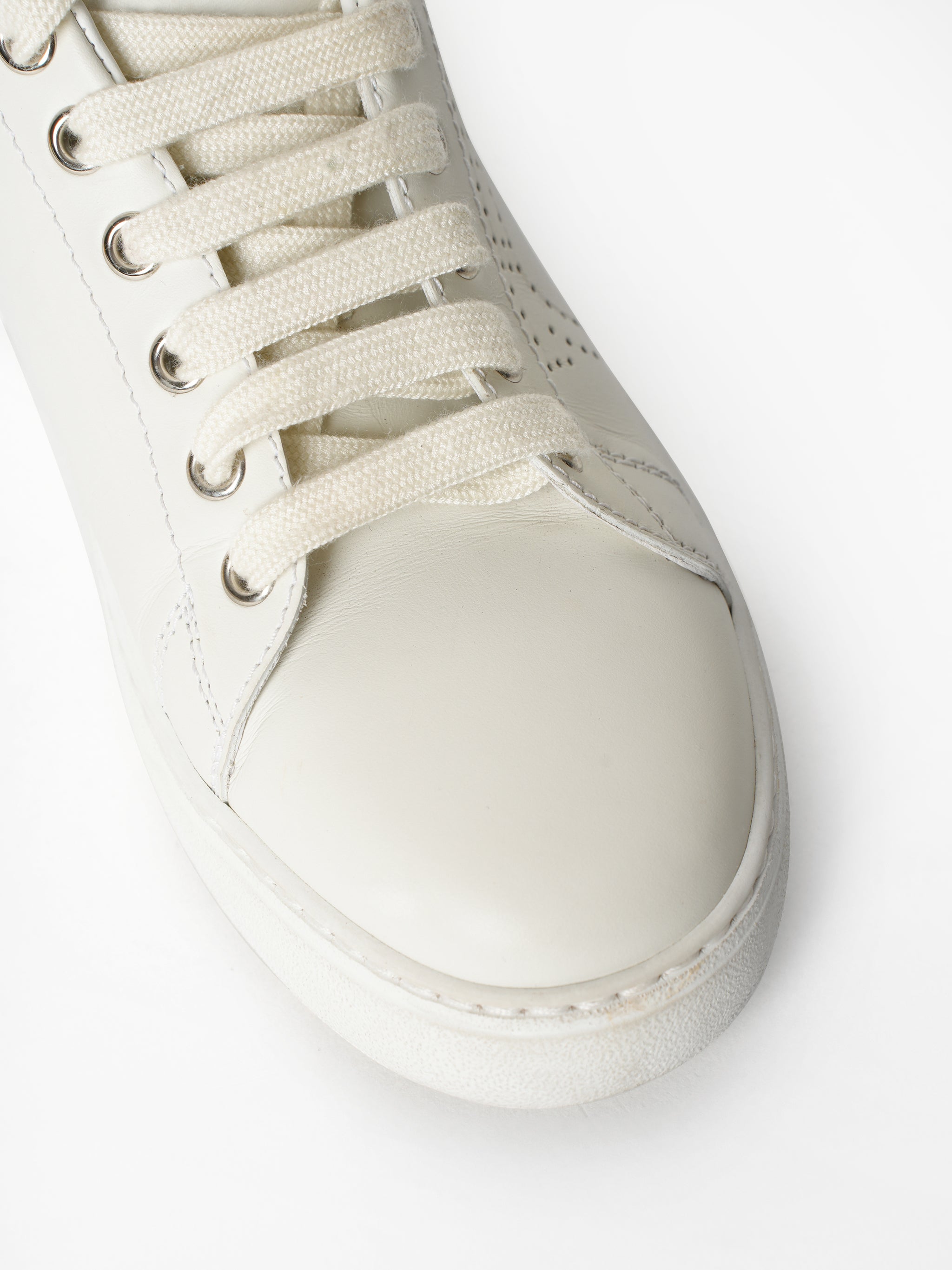 Ferragamo Gancini White Canvas Shoes