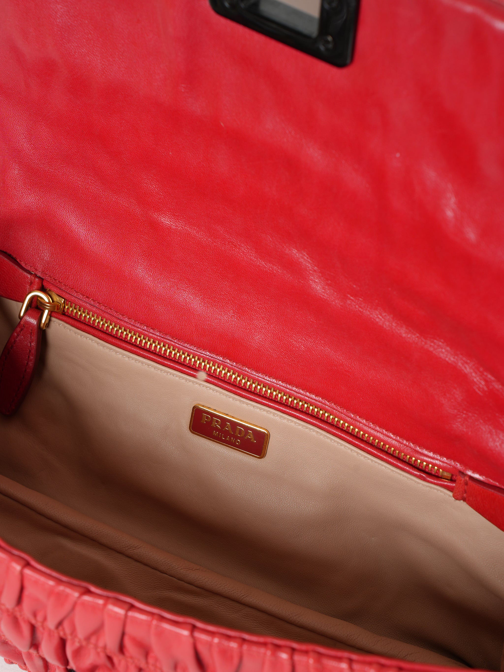 Prada Cherry Red Clutch