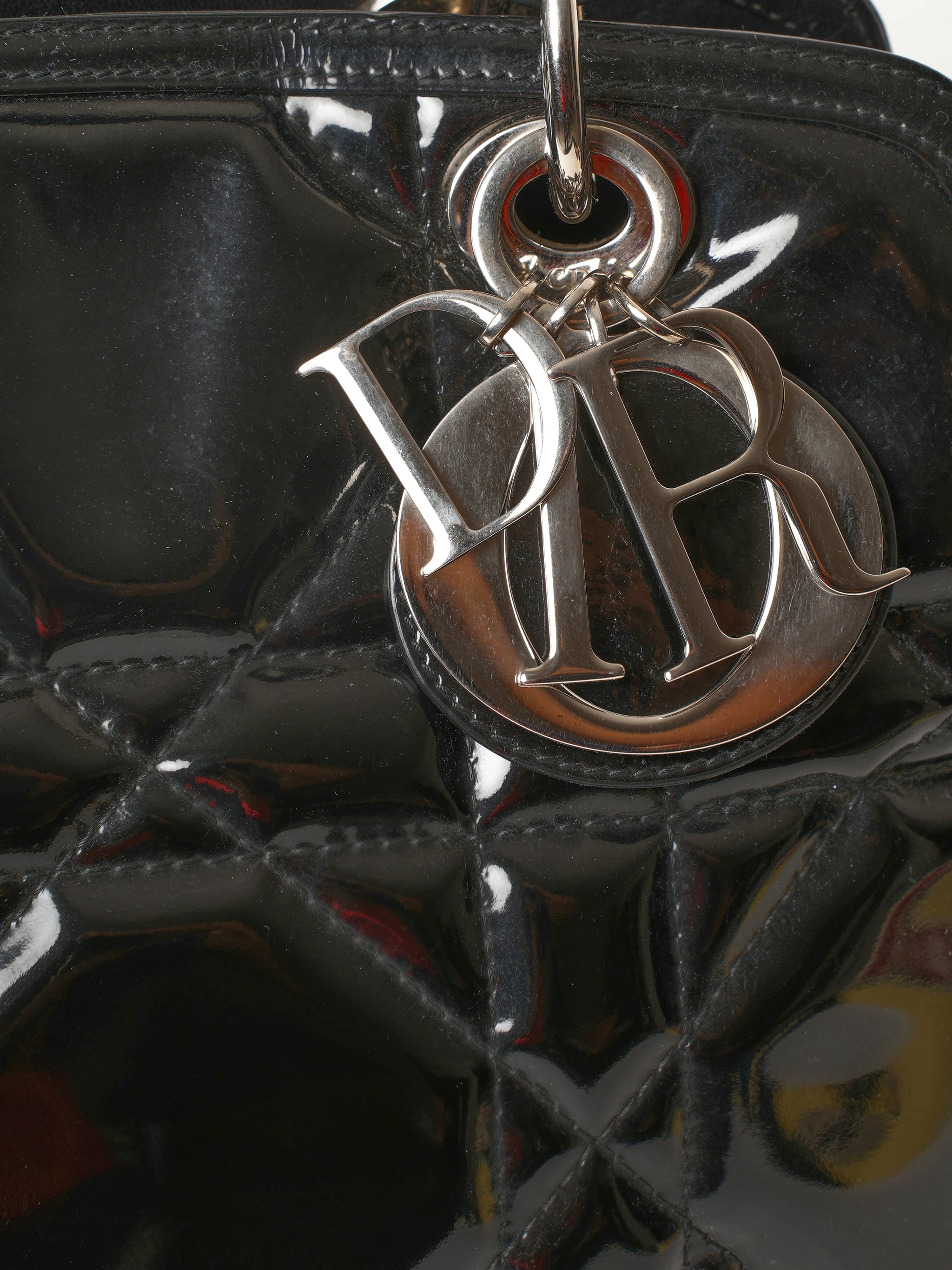 Christian Dior Black Patent Granville Bag