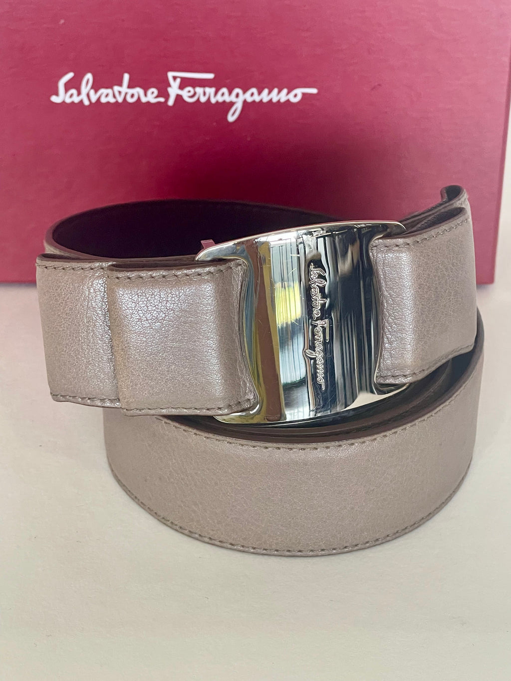 Salvatore Ferragamo Silver Belt