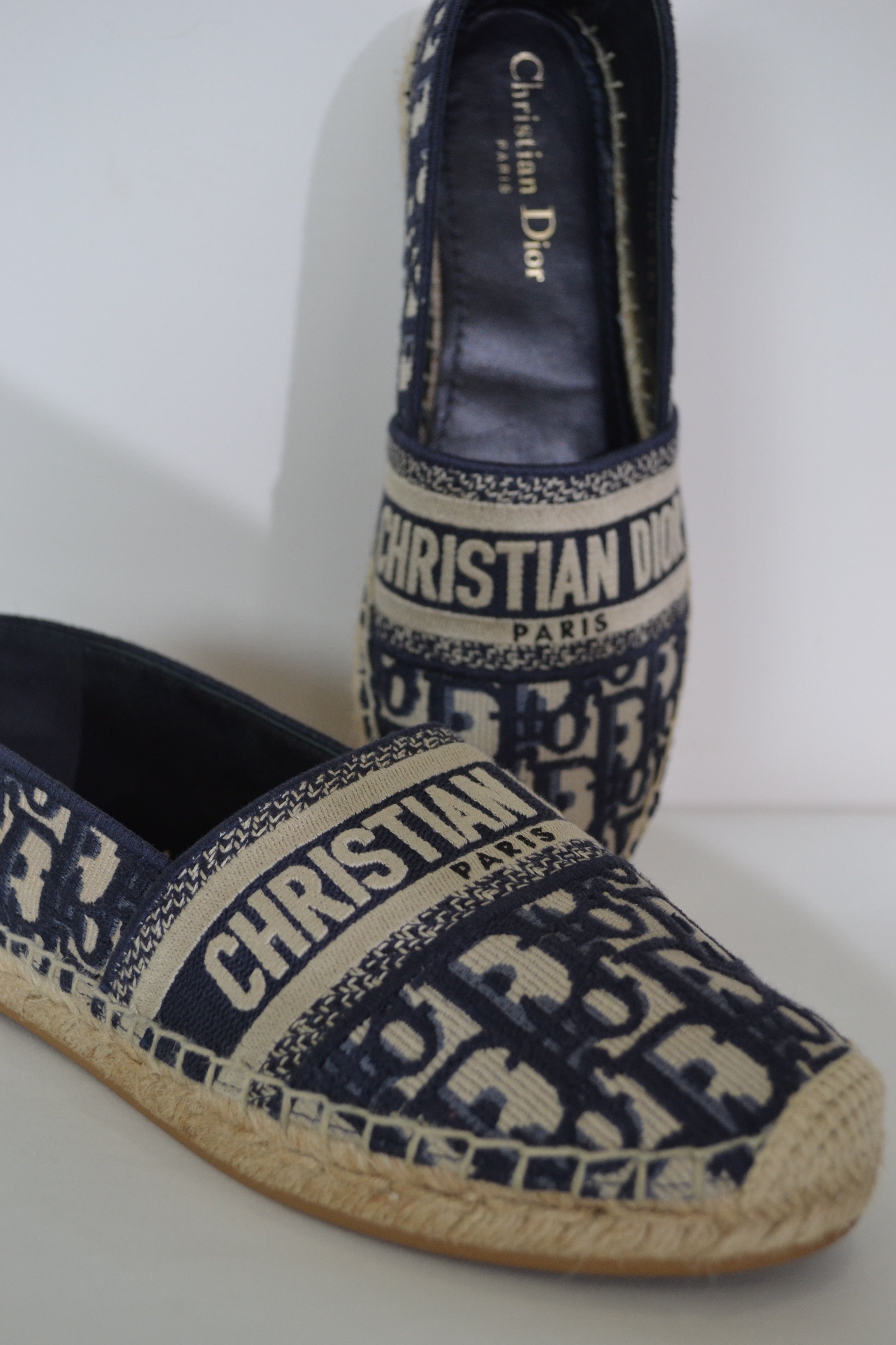 Christian Dior Granville Espadrille Oblique Deep Blue