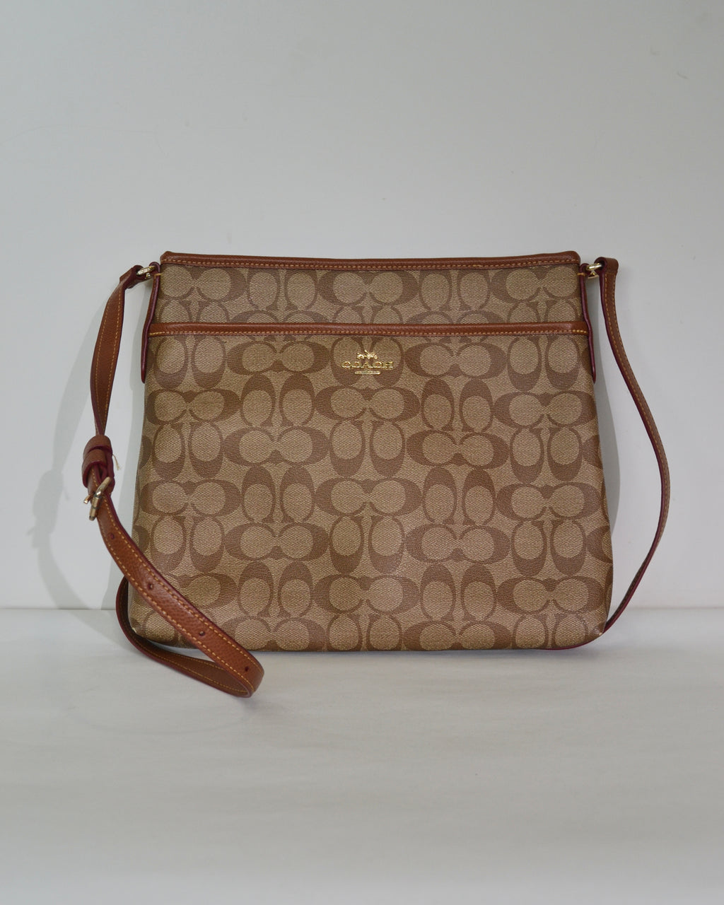 メンズ Coach Signature Nylon Crossbody Flat Bag Coach Signature 