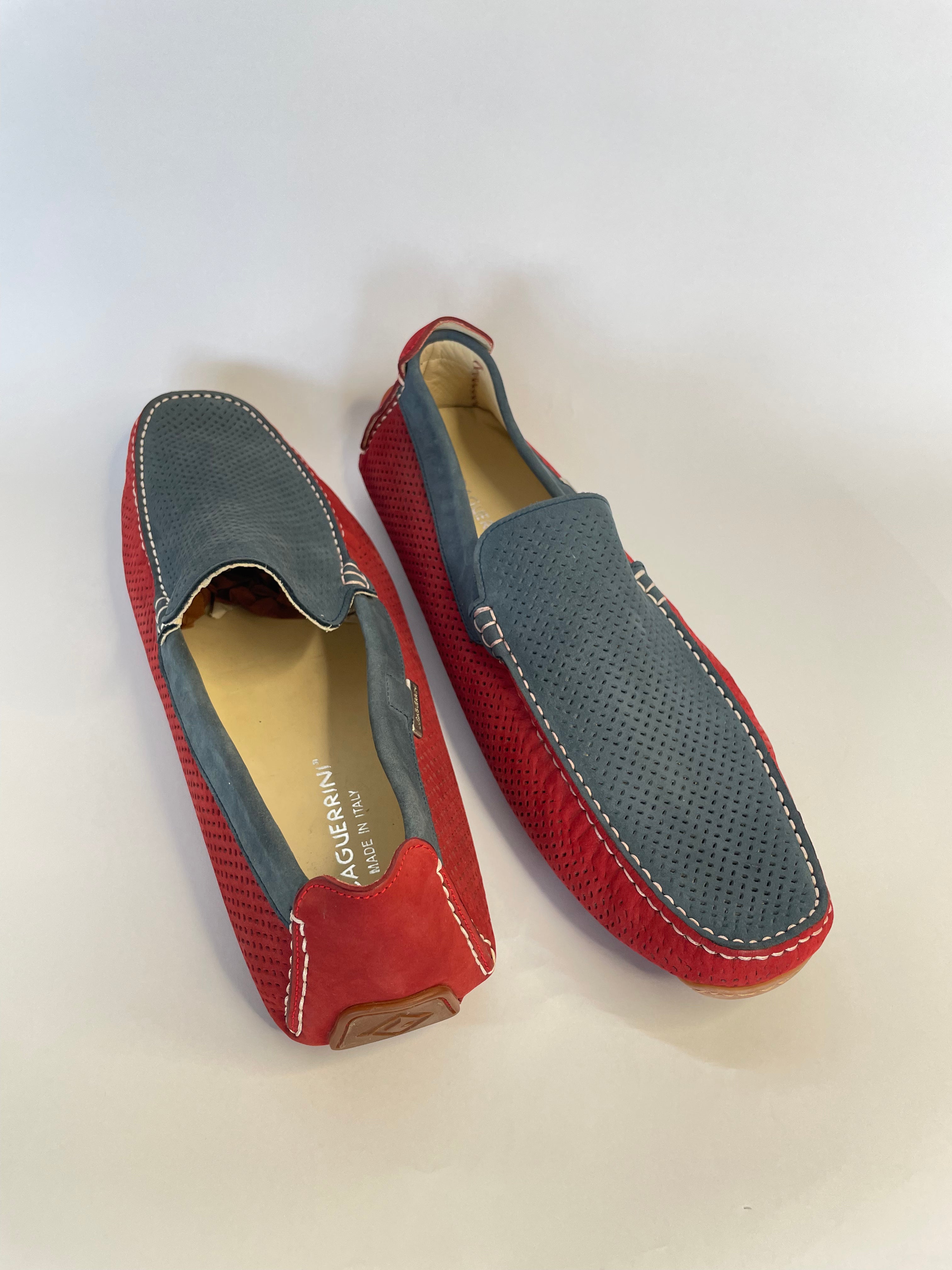 Luca Guerrini Red & Blue Loafers