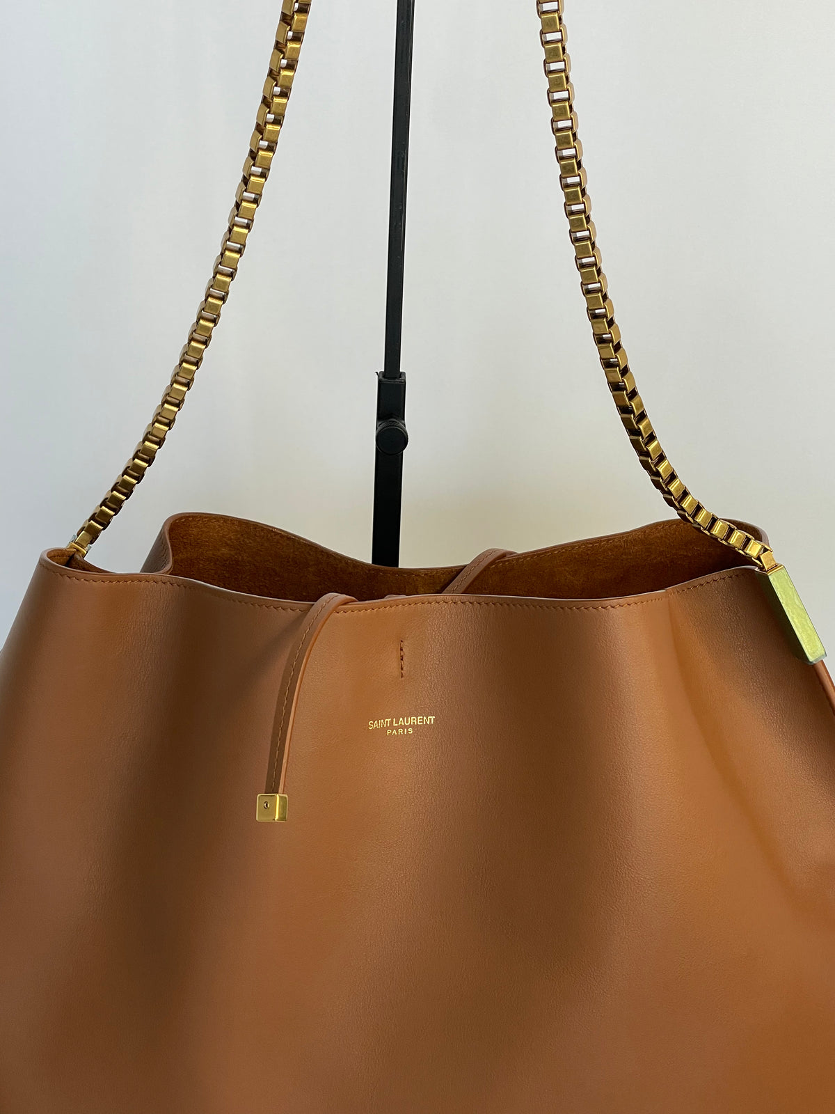 *New* Saint Laurent Suzanne Calfskin Leather Chain Hobo Bag