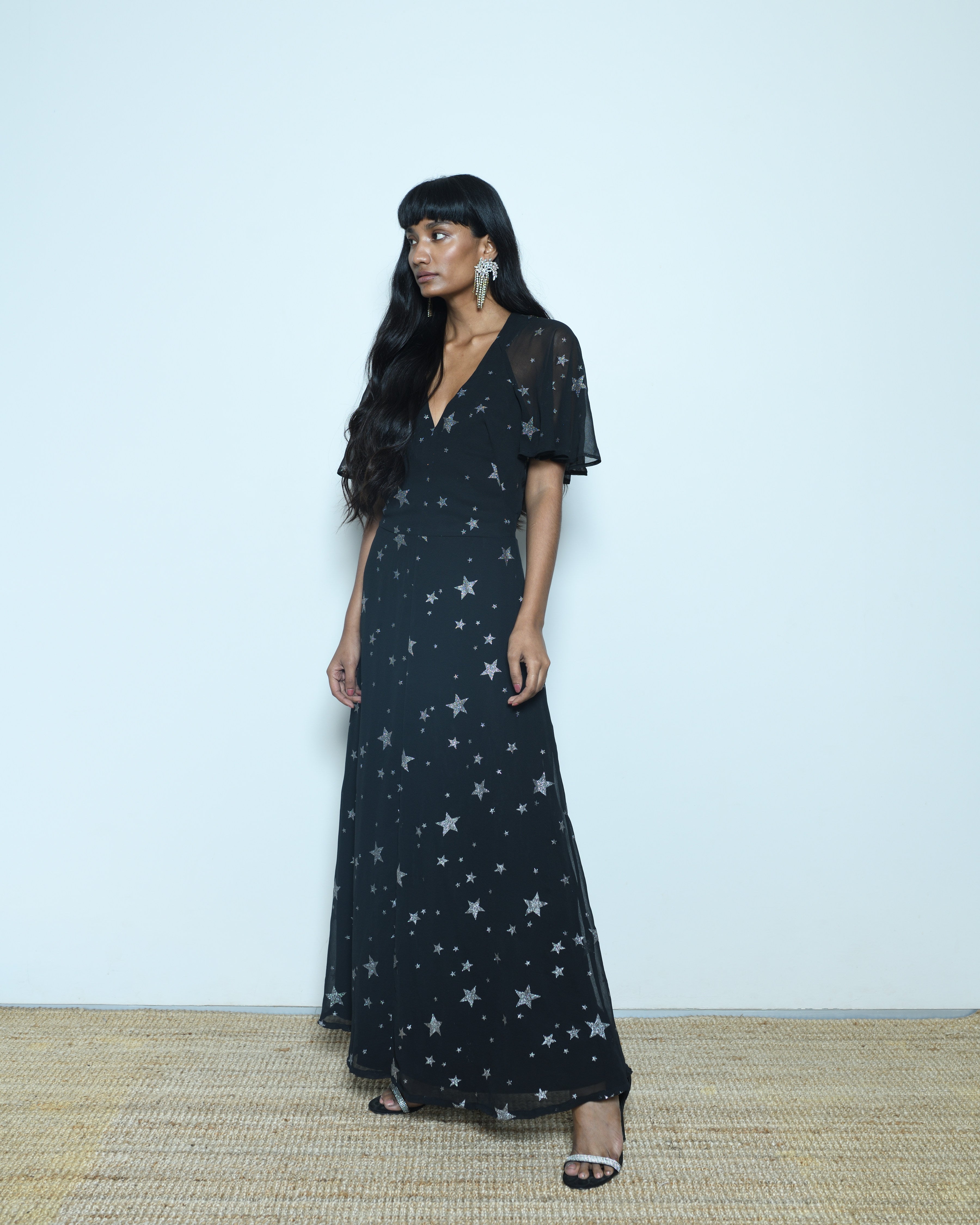 Asos Starry Full Length Dress