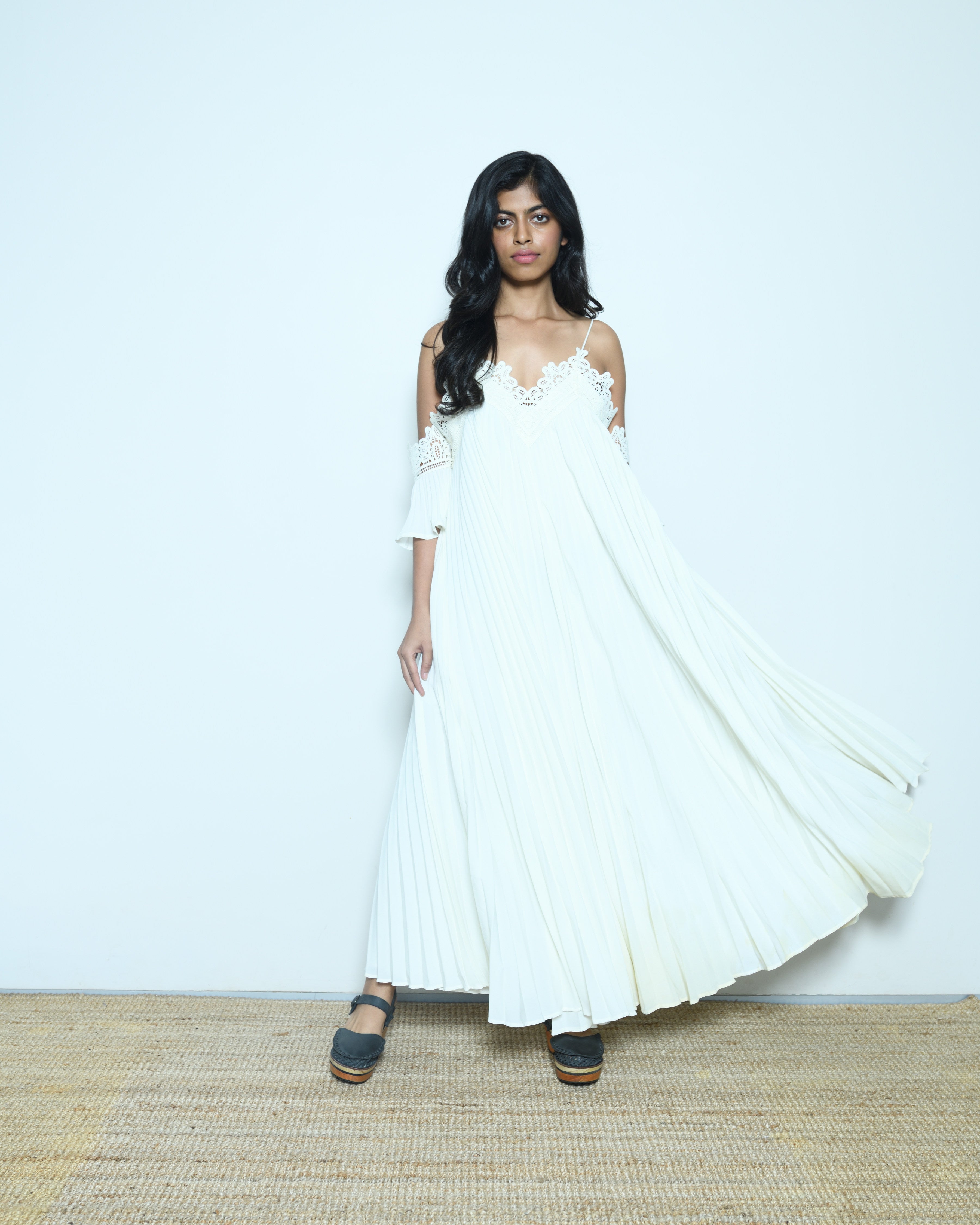 *New* Self Portrait Full length Off Shoulder White Dress