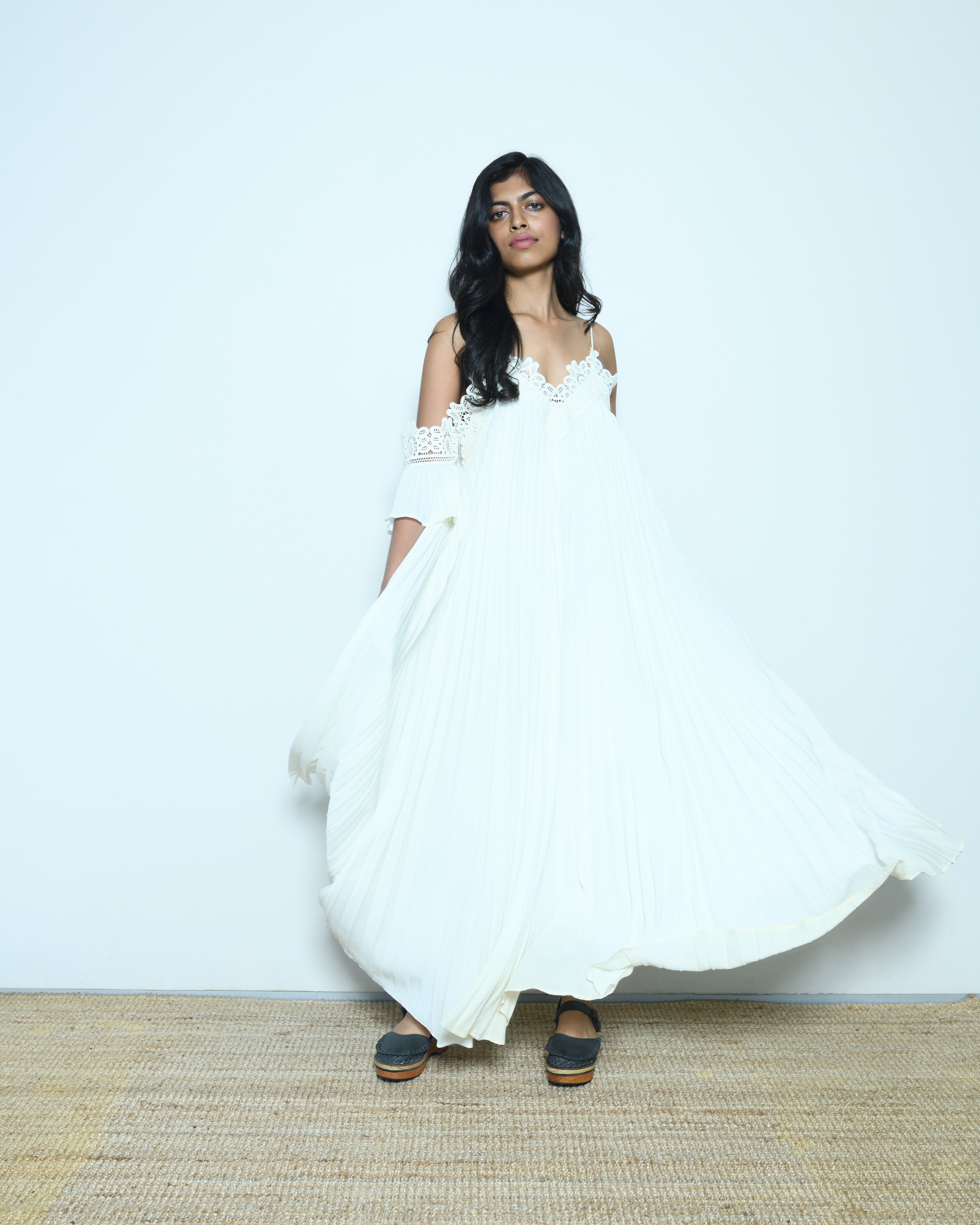 *New* Self Portrait Full length Off Shoulder White Dress