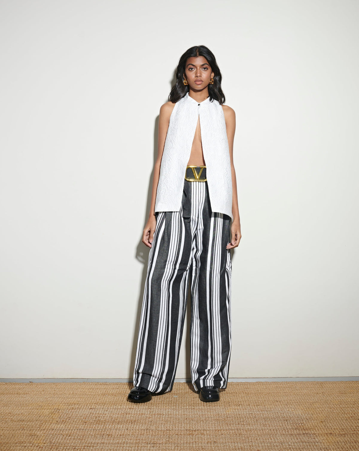 Mary Katrantzou White Textured Vest