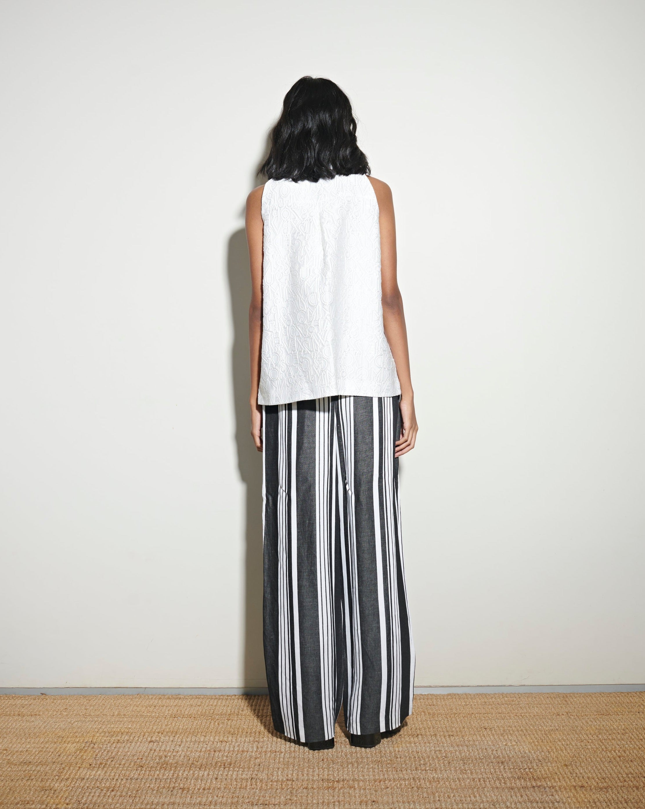 Mary Katrantzou White Textured Vest